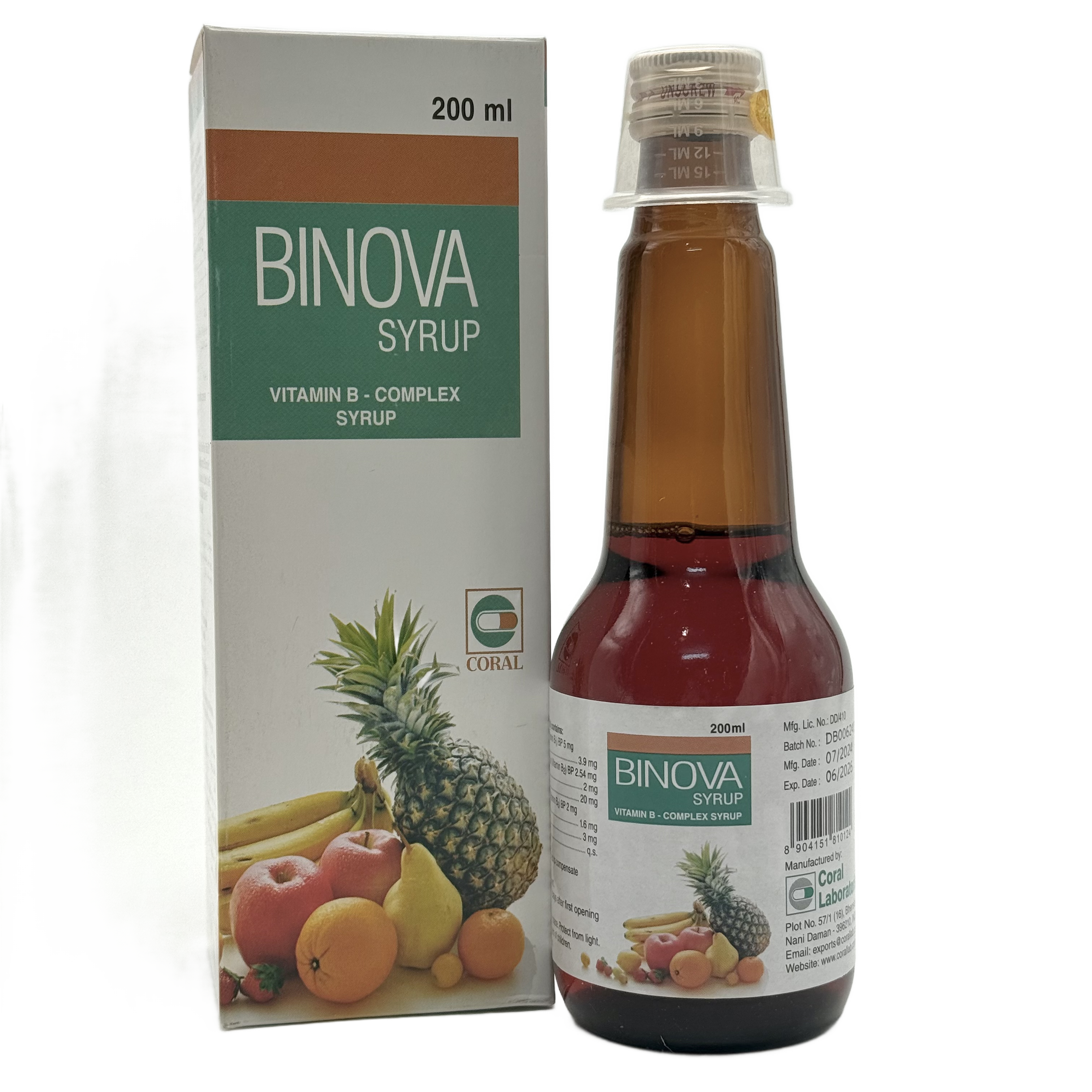 Binova Syrup 200ml بينوفا شراب 200 مل