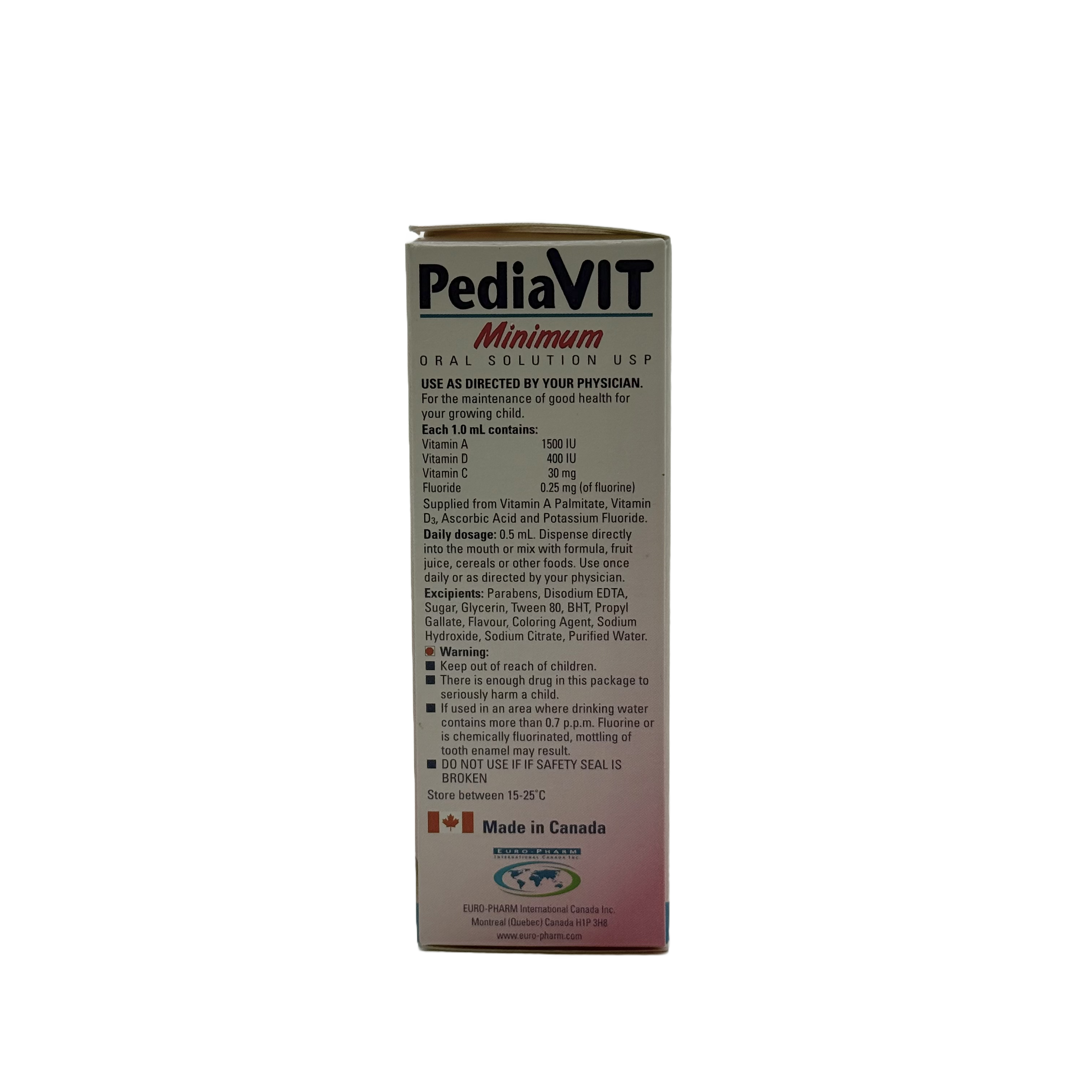 Pediavit Minimum Drops 50ml قطرات بيديافيت مينيـم للأطفال 50 مل