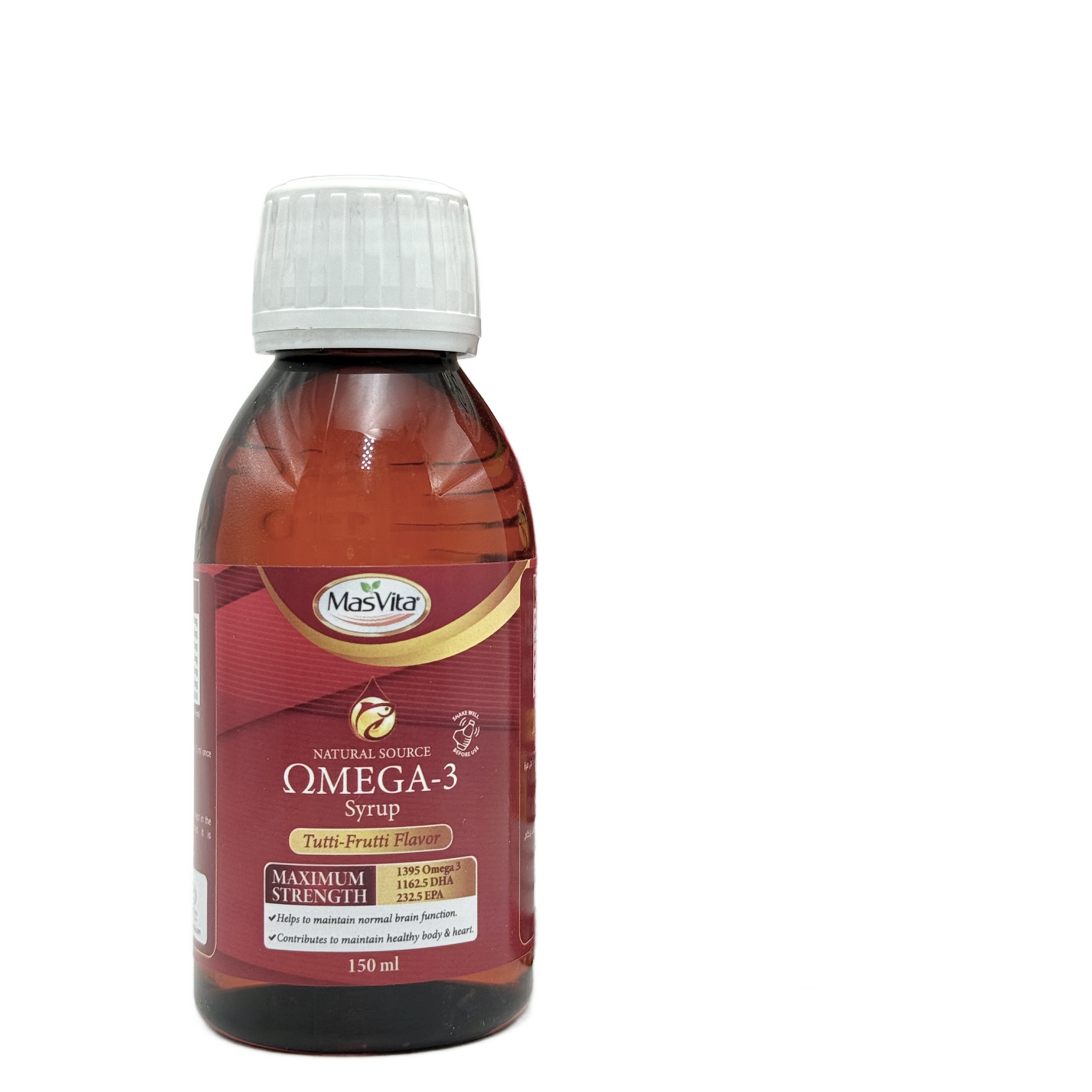 Masvita Omega 3 Syrup 150ml  - ماسفيتا أوميغا 3 شراب 150 مل
