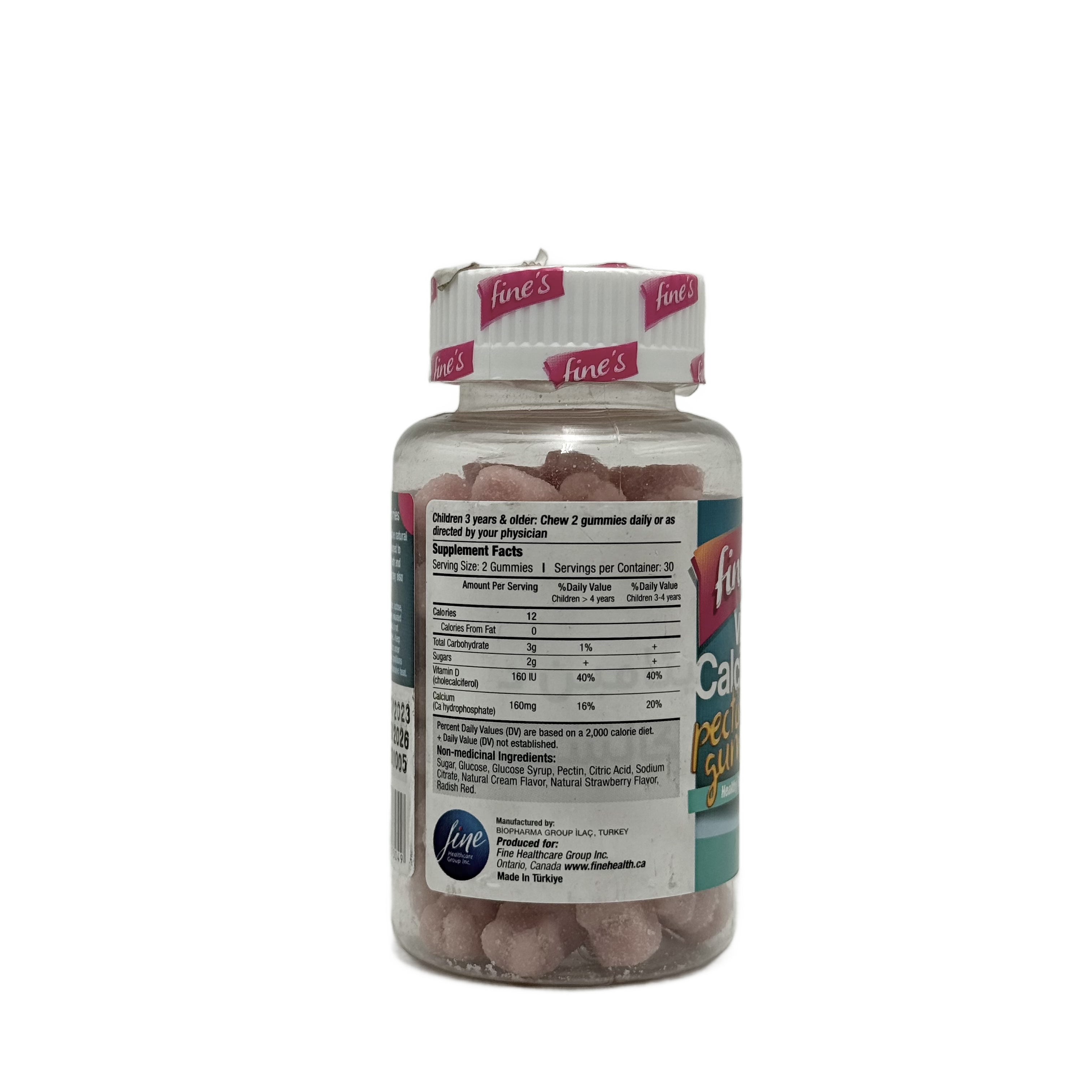 Fines Vitamin D and Calcium 60 Gummies -  فاينز فيتامين دال وكالسيوم 60 جيلي