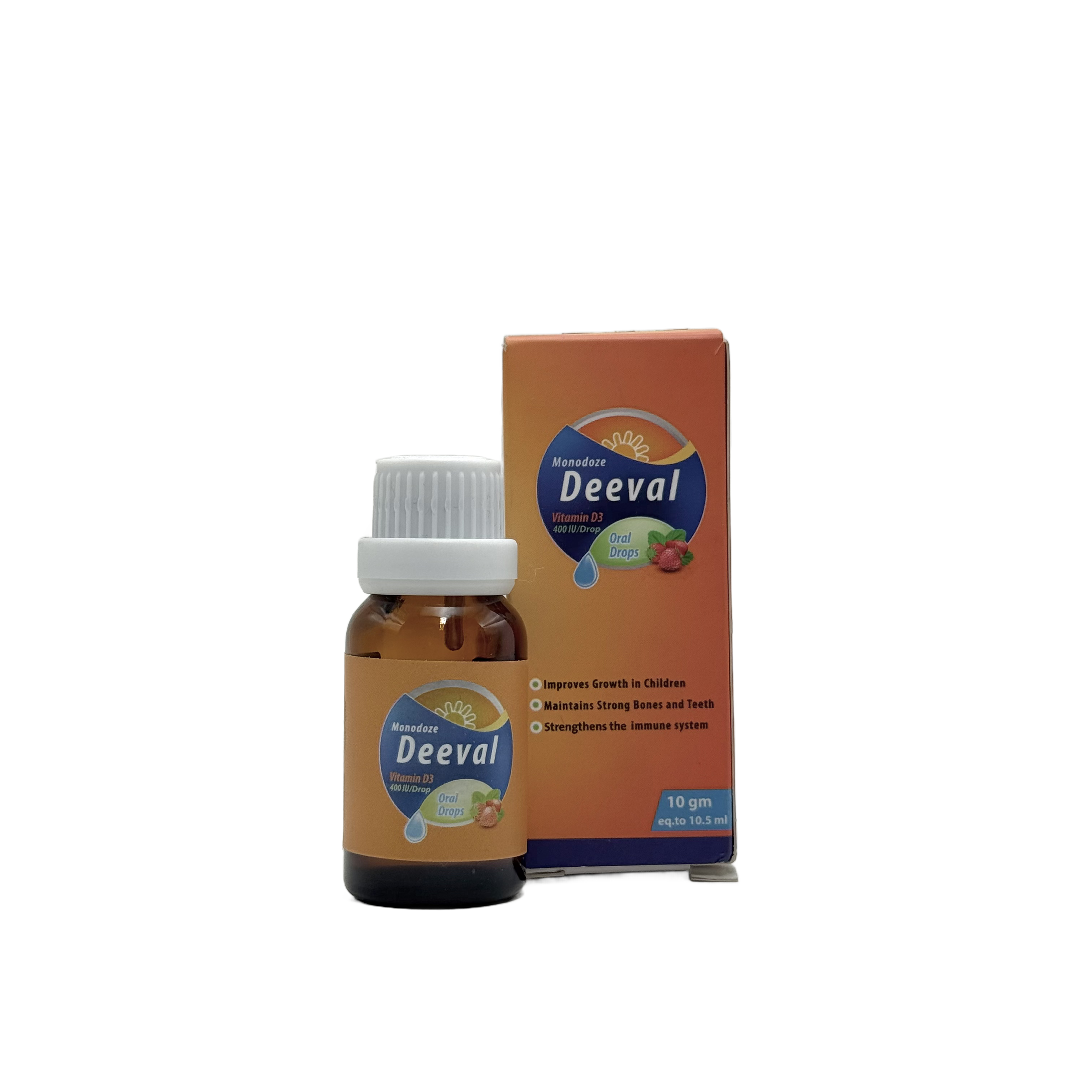 Deeval Vitamin D3 Oral Drops 10g 400 IU/Drop  - دييفال فيتامين د3 نقط فموية 10 جم 400 وحدة دولية/نقطة