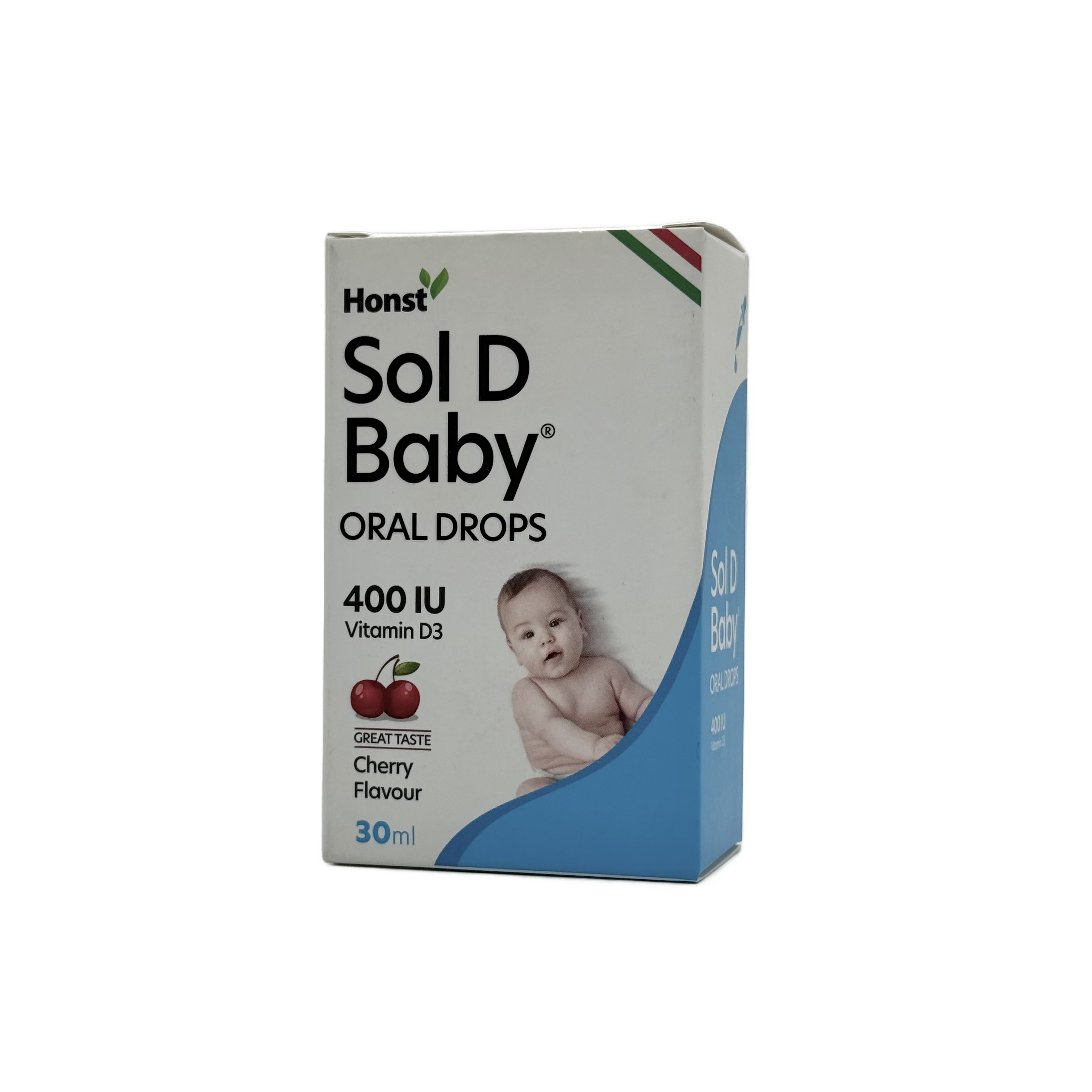 Honst Sol D Baby Oral Drops 400 IU Vitamin D3 30ml  - هونست سول دي بيبي نقط فموية للأطفال 400 وحدة دولية فيتامين د3 30 مل