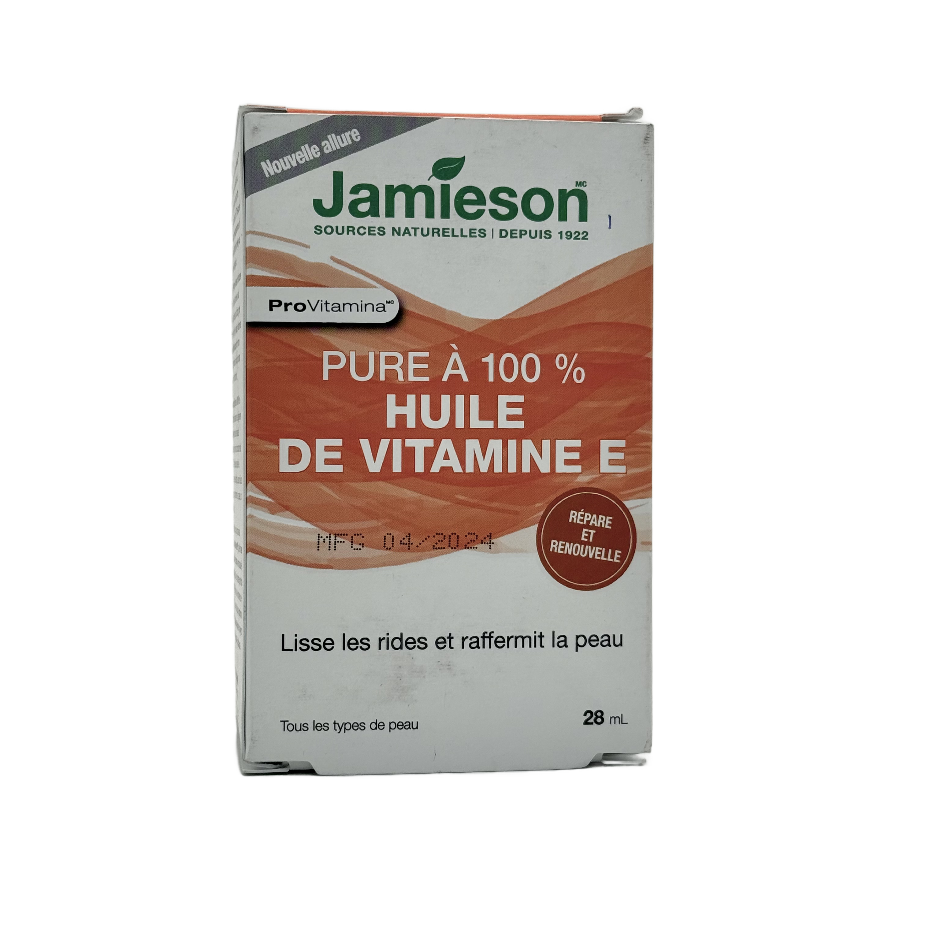 Jamieson ProVitamina 100% Pure Vitamin E Oil 28ml جاميسون بروفـيتامينا زيت فيتامين إي نقي 100% حجم 28 مل