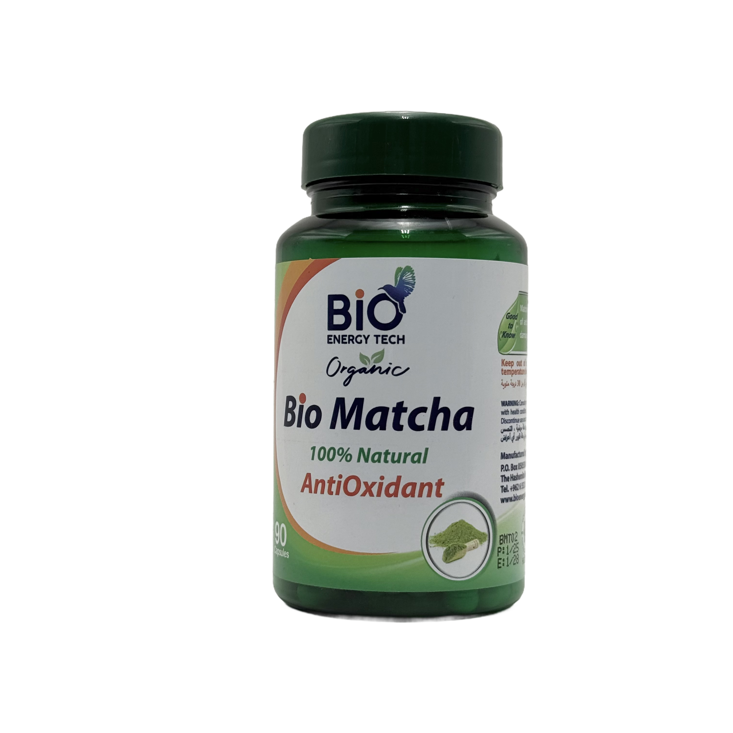 BioEnergy Tech Bio Matcha 500 mg 90 Capsules  - بايو إنرجي تك بايو ماتشا 500 ملغ 90 كبسولة