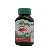 Jamieson Odourless Garlic | Immune & Heart Support – 500 mg Equivalent – 100 Softgels جاميسون ثوم بدون رائحة | دعم المناعة وصحة القلب – ما يعادل 500 ملغ – 100 كبسولة