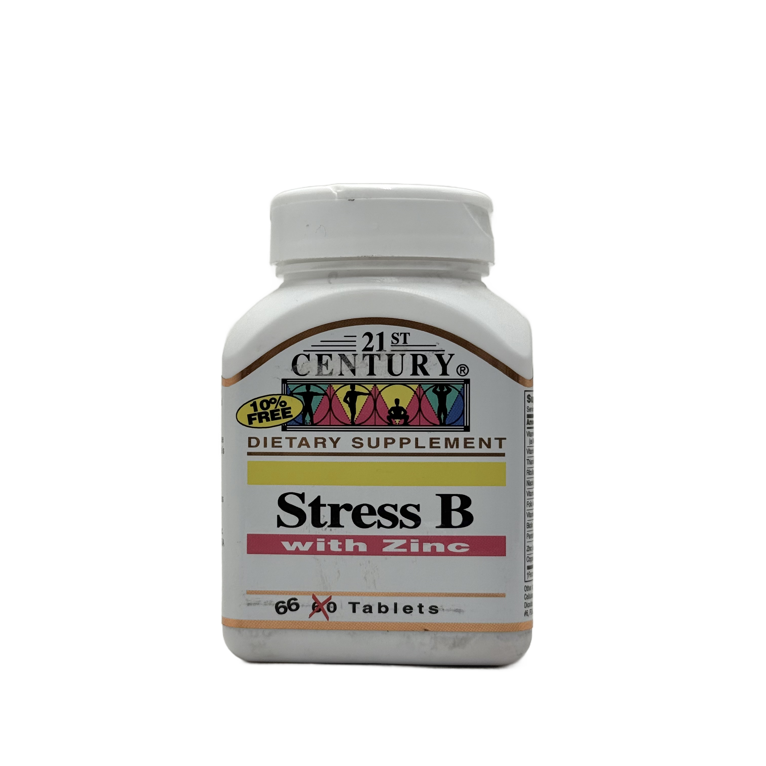21st Century Stress B with Zinc 66 Tablets  - سينشري 21 ستريس بي مع الزنك 66 قرص