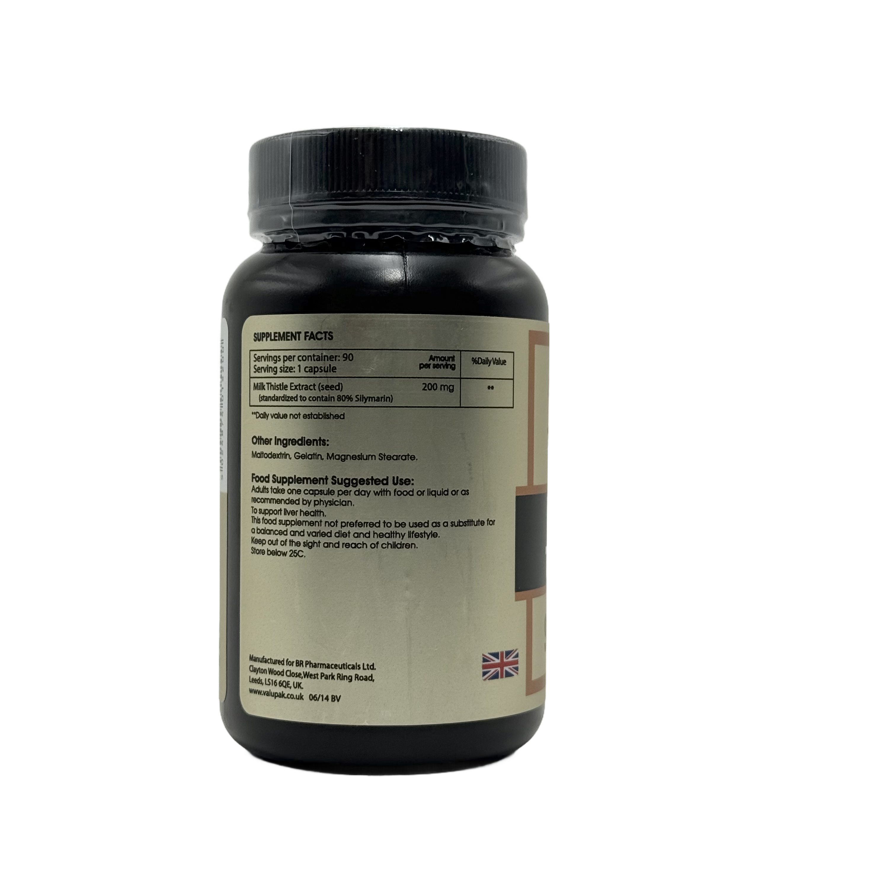 Valupak Milk Thistle 200 mg 90 Capsules  - فالوباك ميلك ثيسل 200 ملغم 90 كبسولة