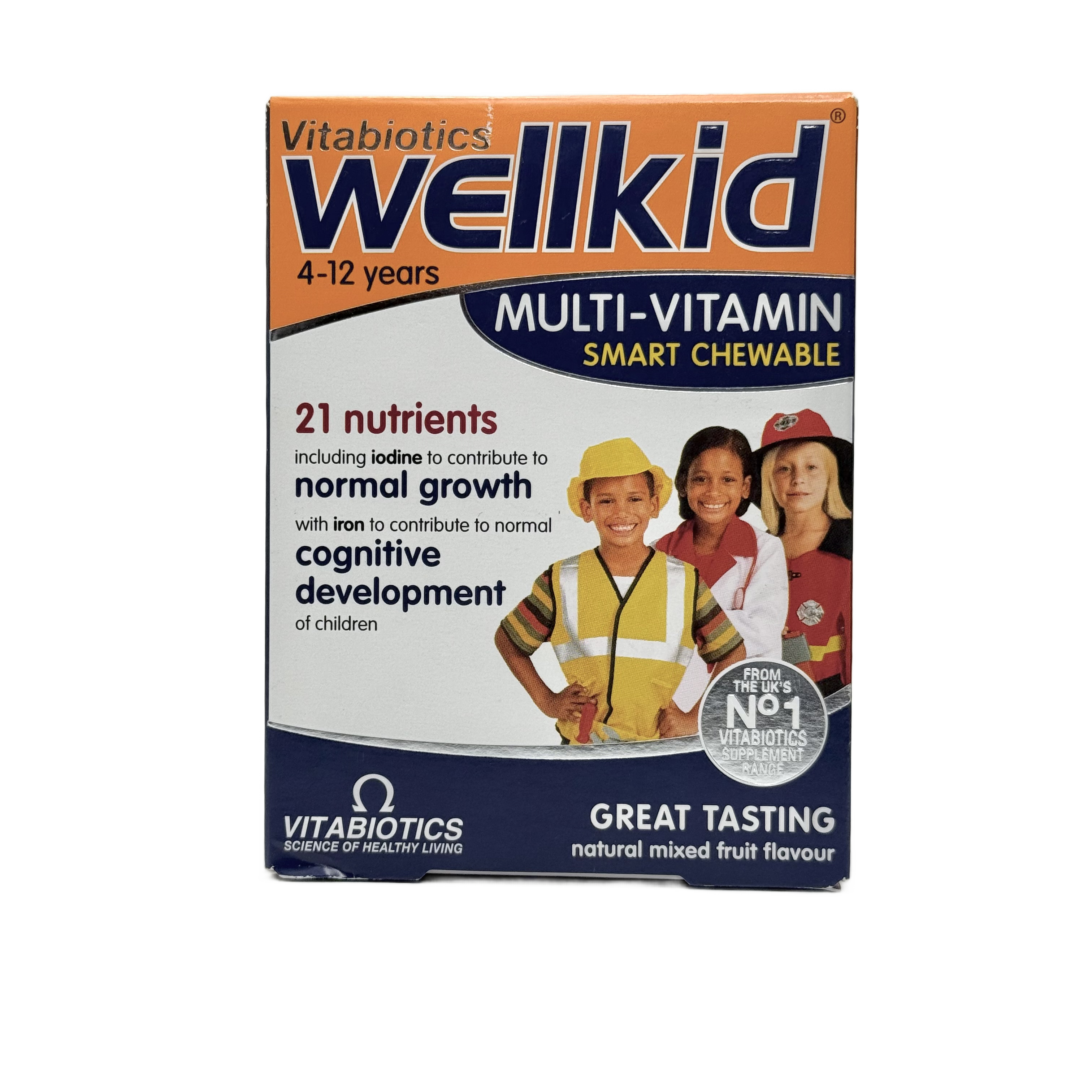 Vitabiotics Wellkid Smart Chewable 30 Tablets  - فيتابيوتكس ويلكيد سمارت تشويابل 30 قرص