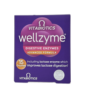 Vitabiotics Wellzyme Digestive Enzymes Advanced 60 Capsules  - فيتابيوتكس ويلزايم دايجستف إنزايمز أدفانسد 60 كبسولة