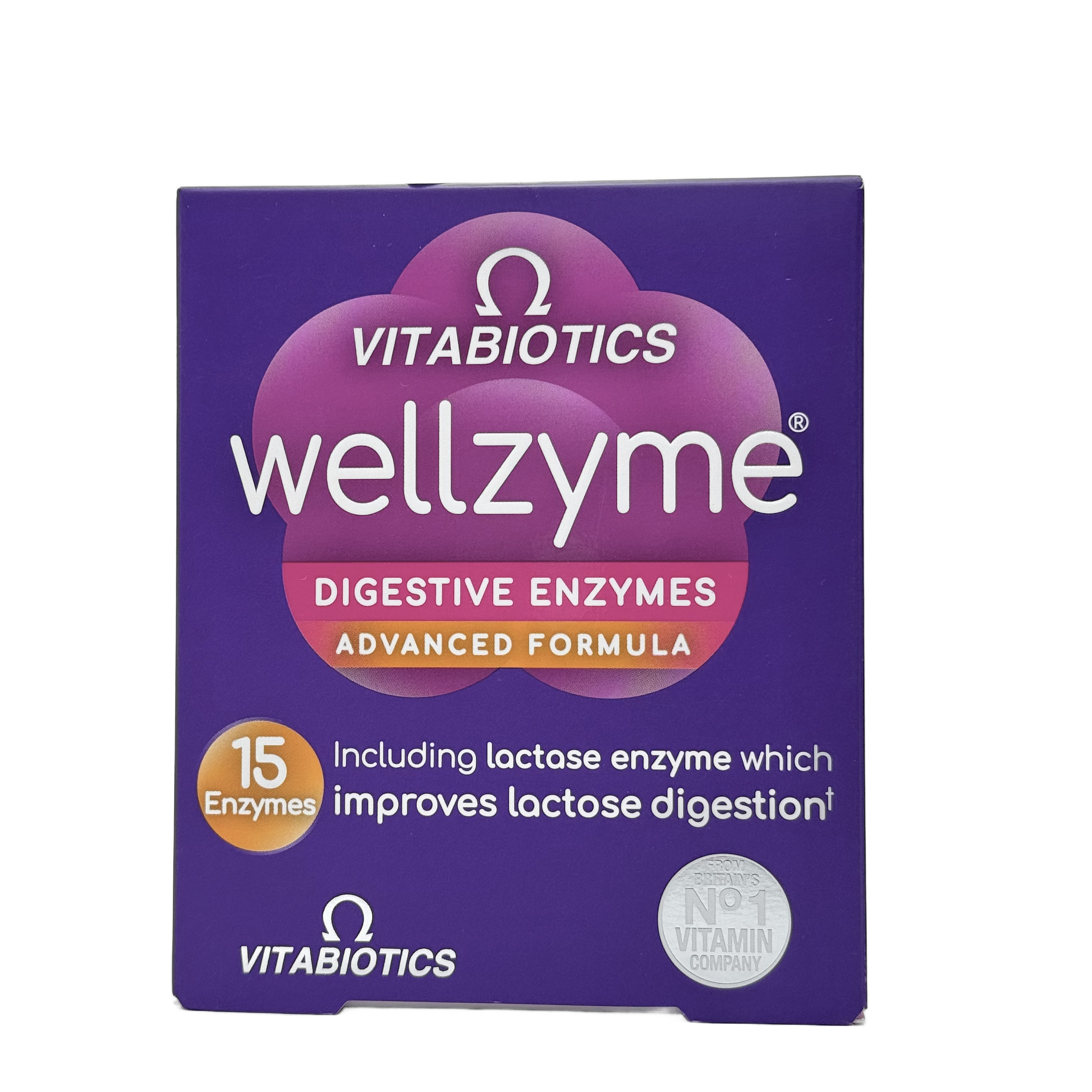 Vitabiotics Wellzyme Digestive Enzymes Advanced 60 Capsules  - فيتابيوتكس ويلزايم دايجستف إنزايمز أدفانسد 60 كبسولة