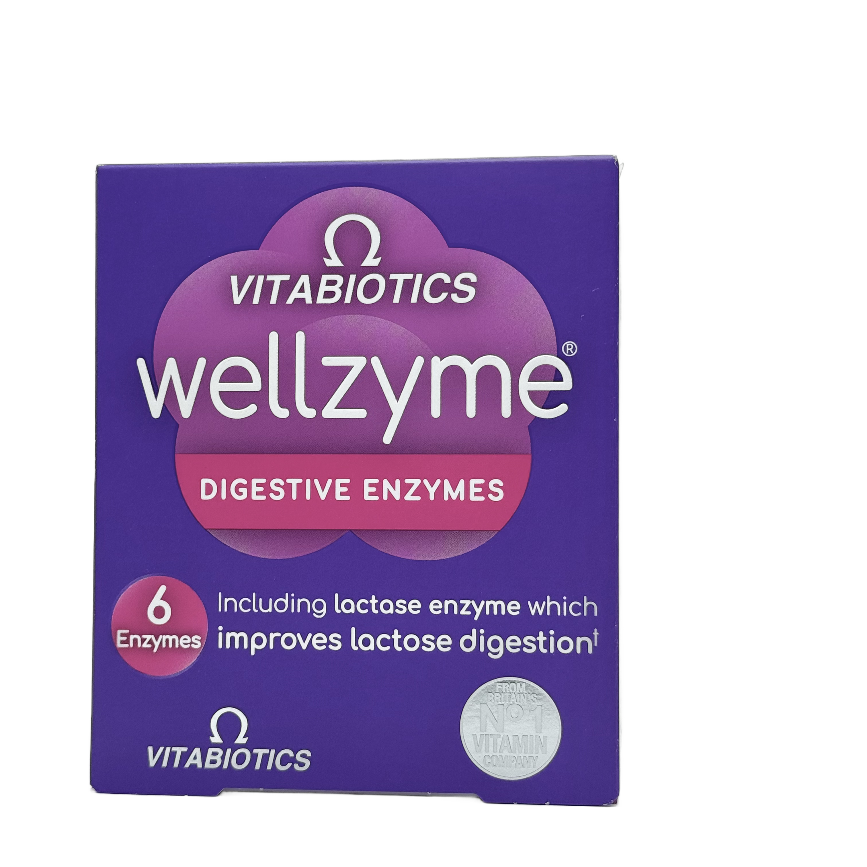 Vitabiotics Wellzyme Digestive Enzymes 60 Capsules  - فيتابيوتكس ويلزايم دايجستف إنزايمز 60 كبسولة