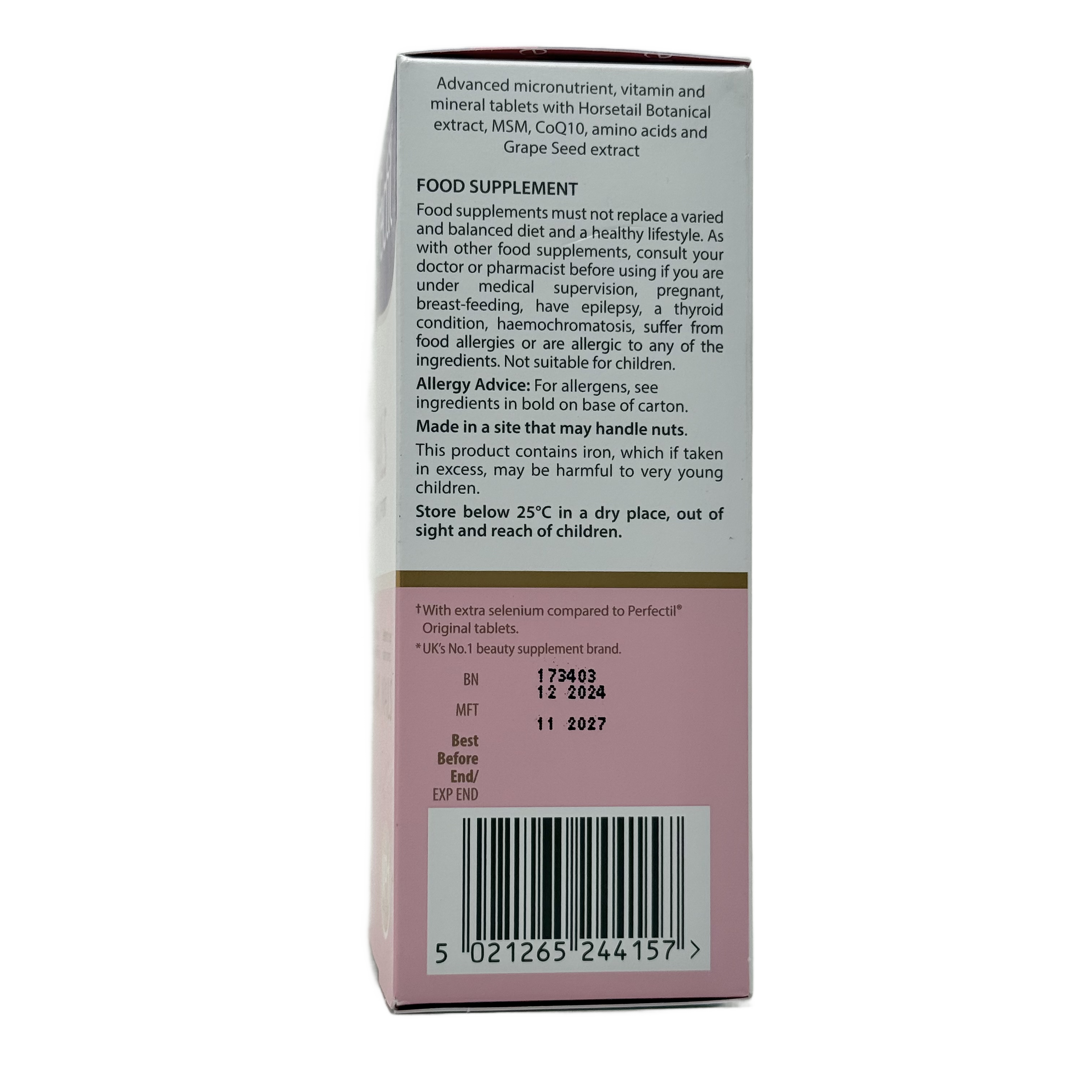 Vitabiotics Perfectil Hair 60 Tablets - فيتابيوتكس بيرفكتيل هير 60 قرص