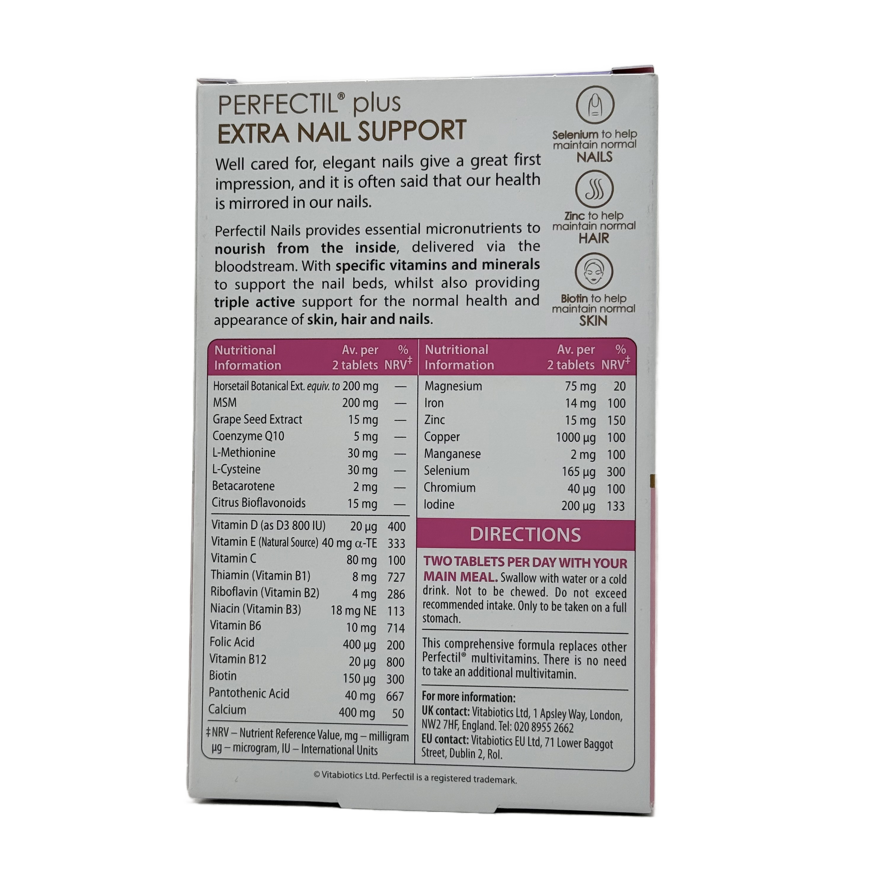 Vitabiotics Perfectil Hair 60 Tablets - فيتابيوتكس بيرفكتيل هير 60 قرص