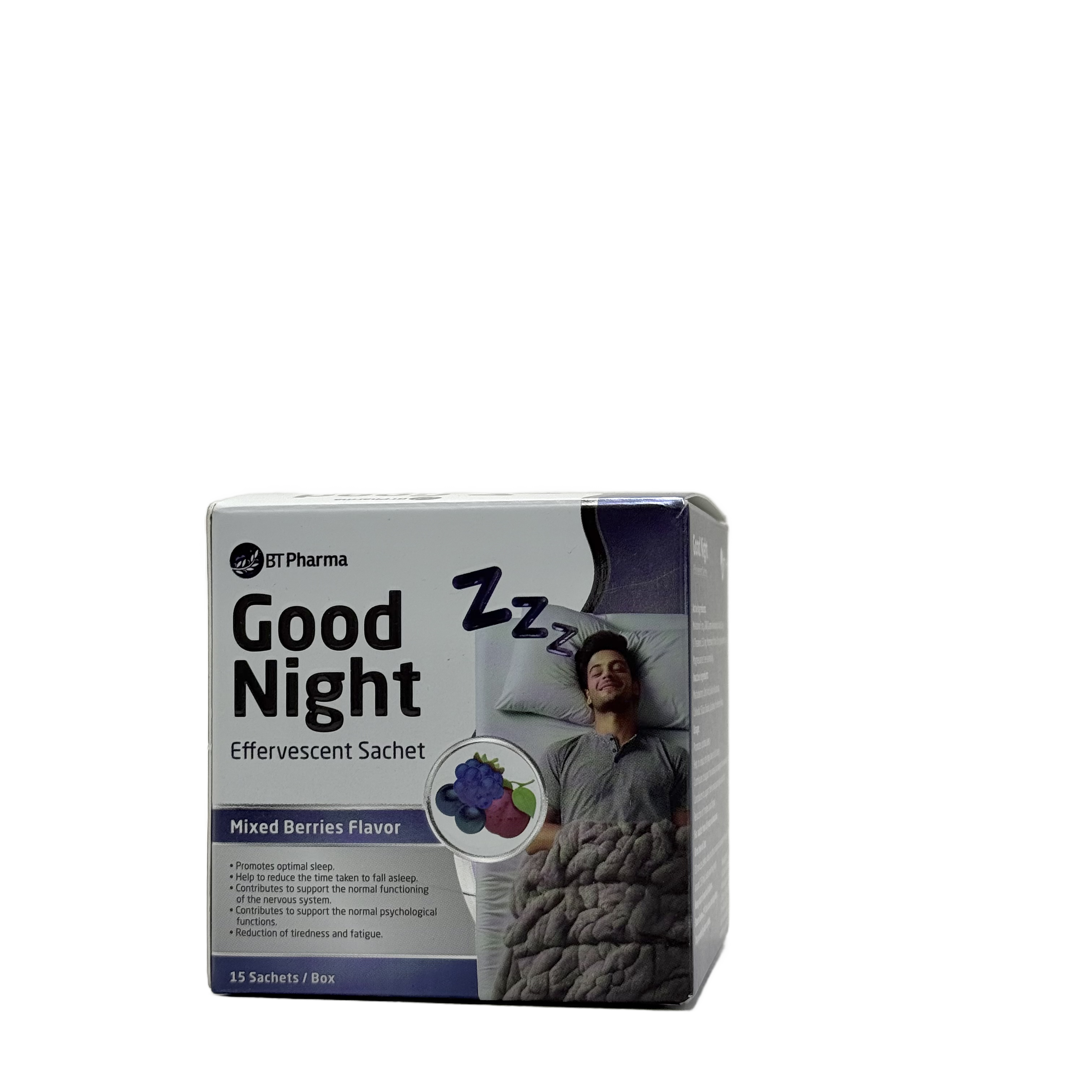 Bt Pharma Good Night 15 Effervescent Sachets  - بي تي فارما جود نايت 15 كيس فوار