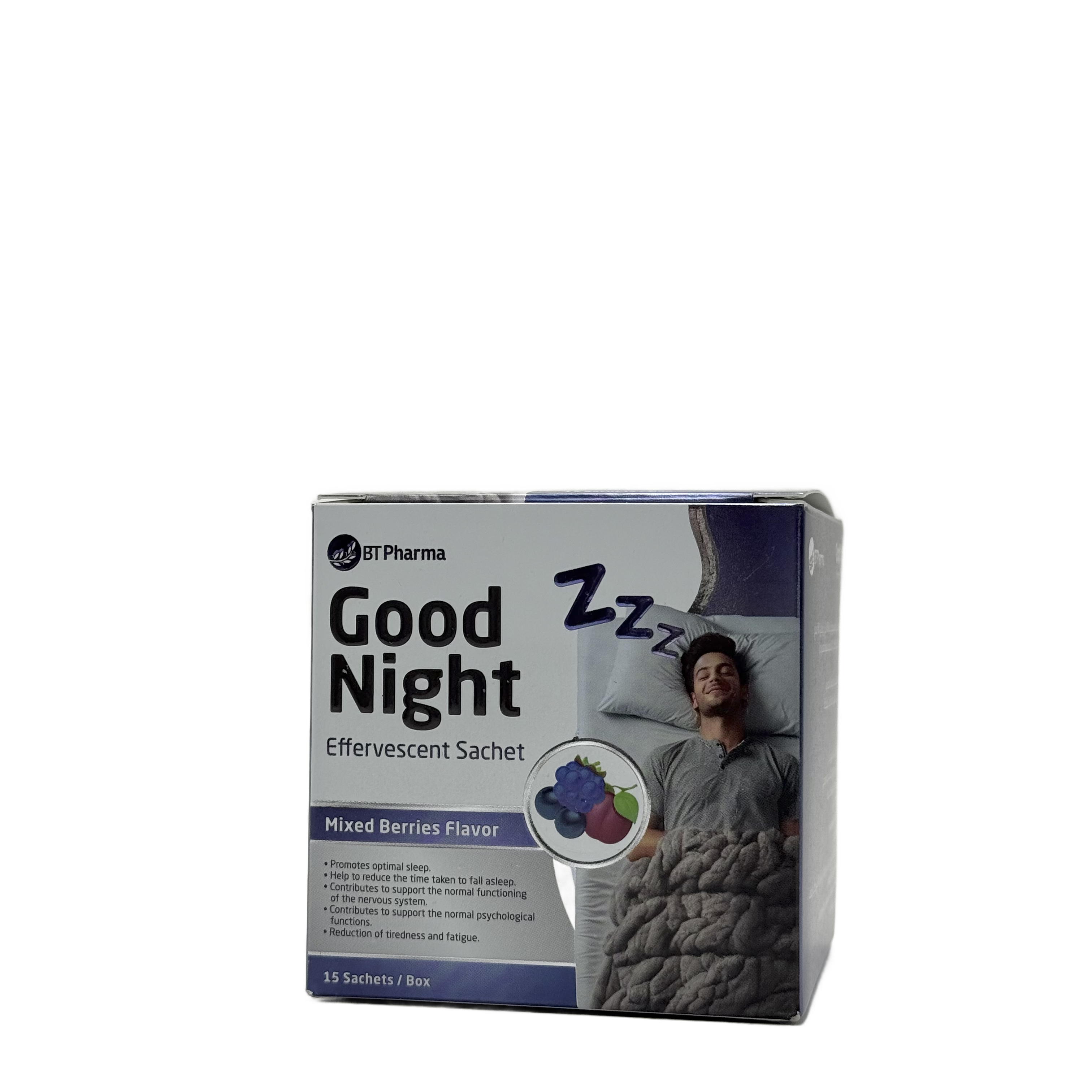 Bt Pharma Good Night 15 Effervescent Sachets  - بي تي فارما جود نايت 15 كيس فوار