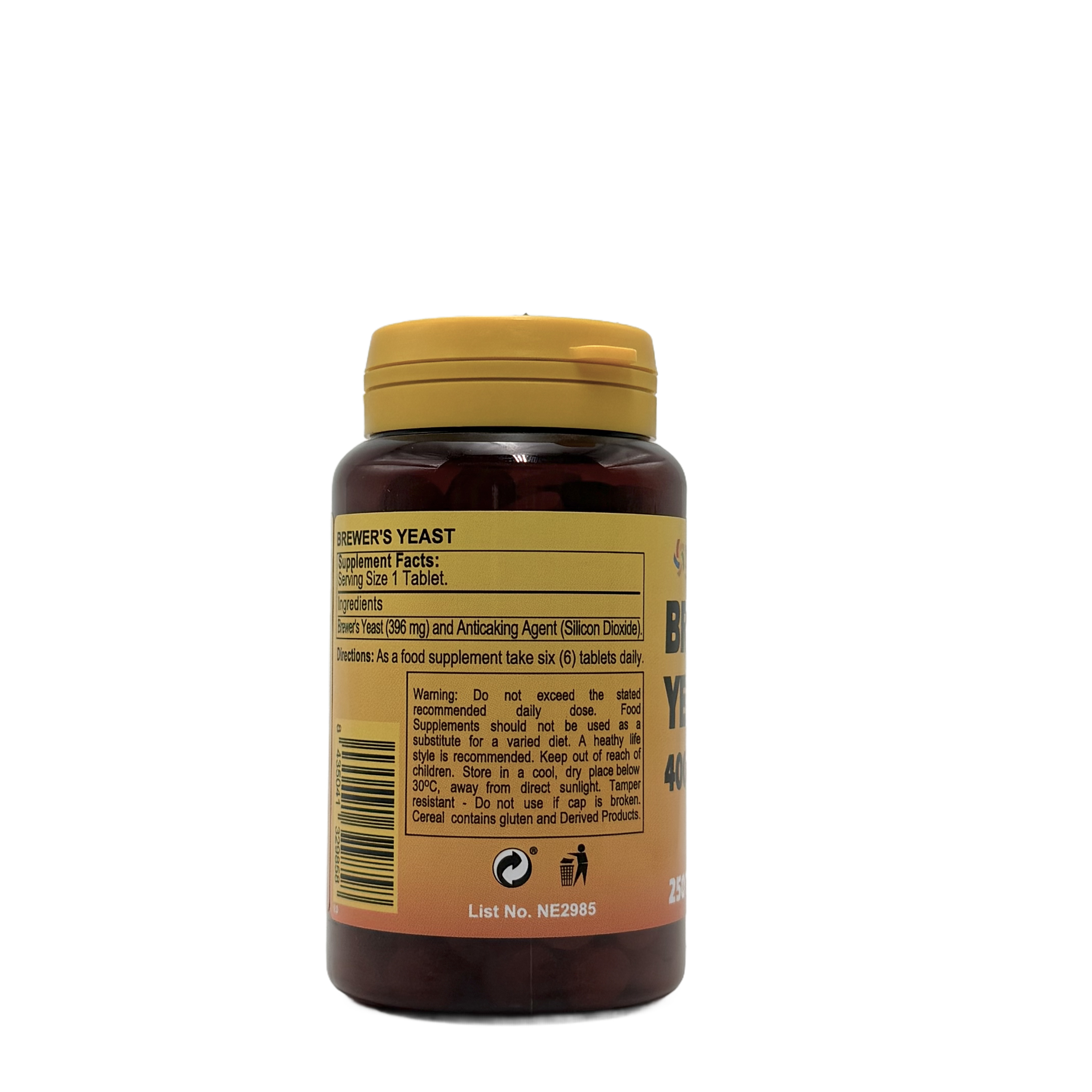 Nature Essential Brewers Yeast 400mg 250 Tablets -  نيتشر ايسينشيل خميرة البيرة 400 ملغ 250 قرص