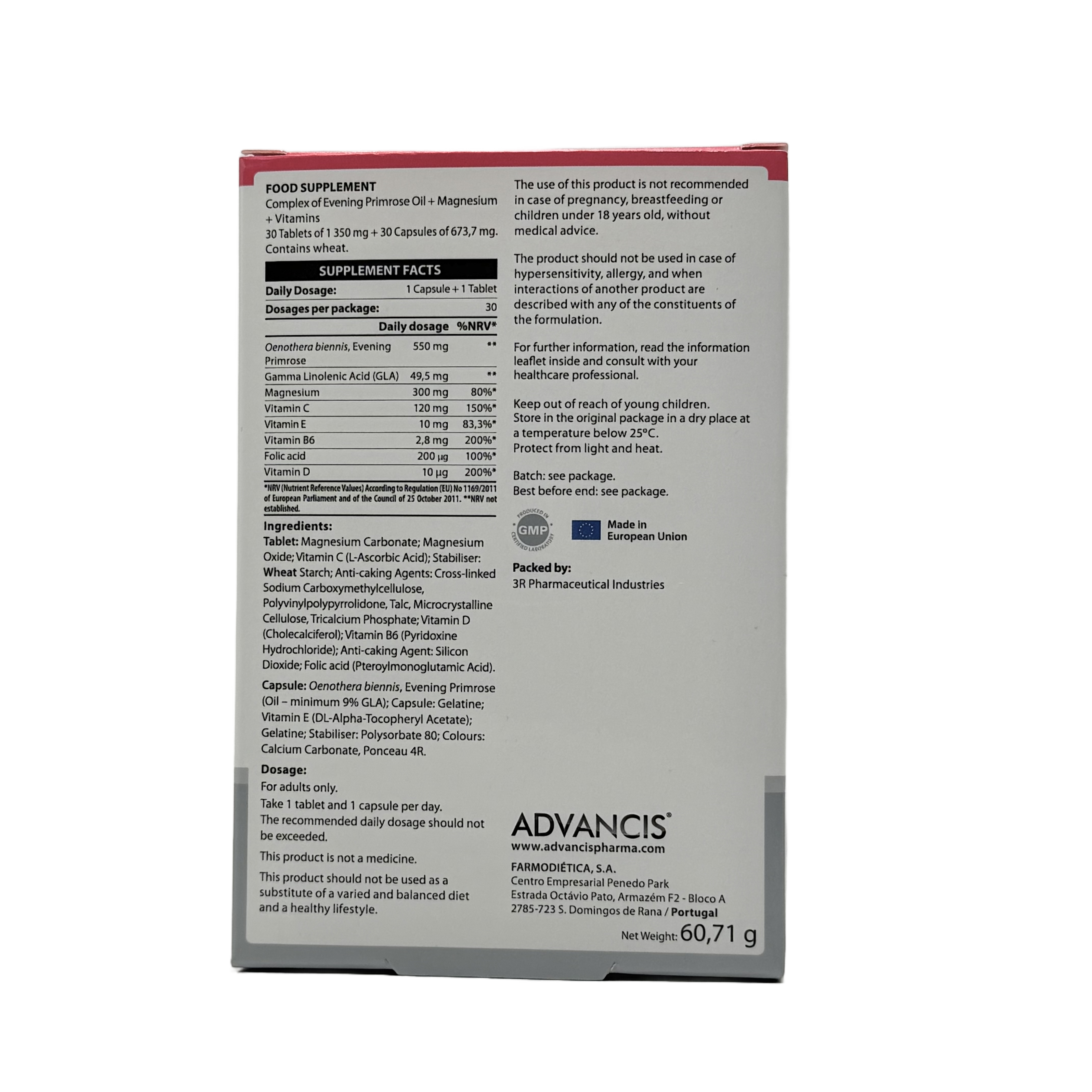 Advancis Magnesium Woman 30 Tablets + 30 Capsules  - أدفانسيس ماغنيسيوم وومان 30 قرص + 30 كبسولة