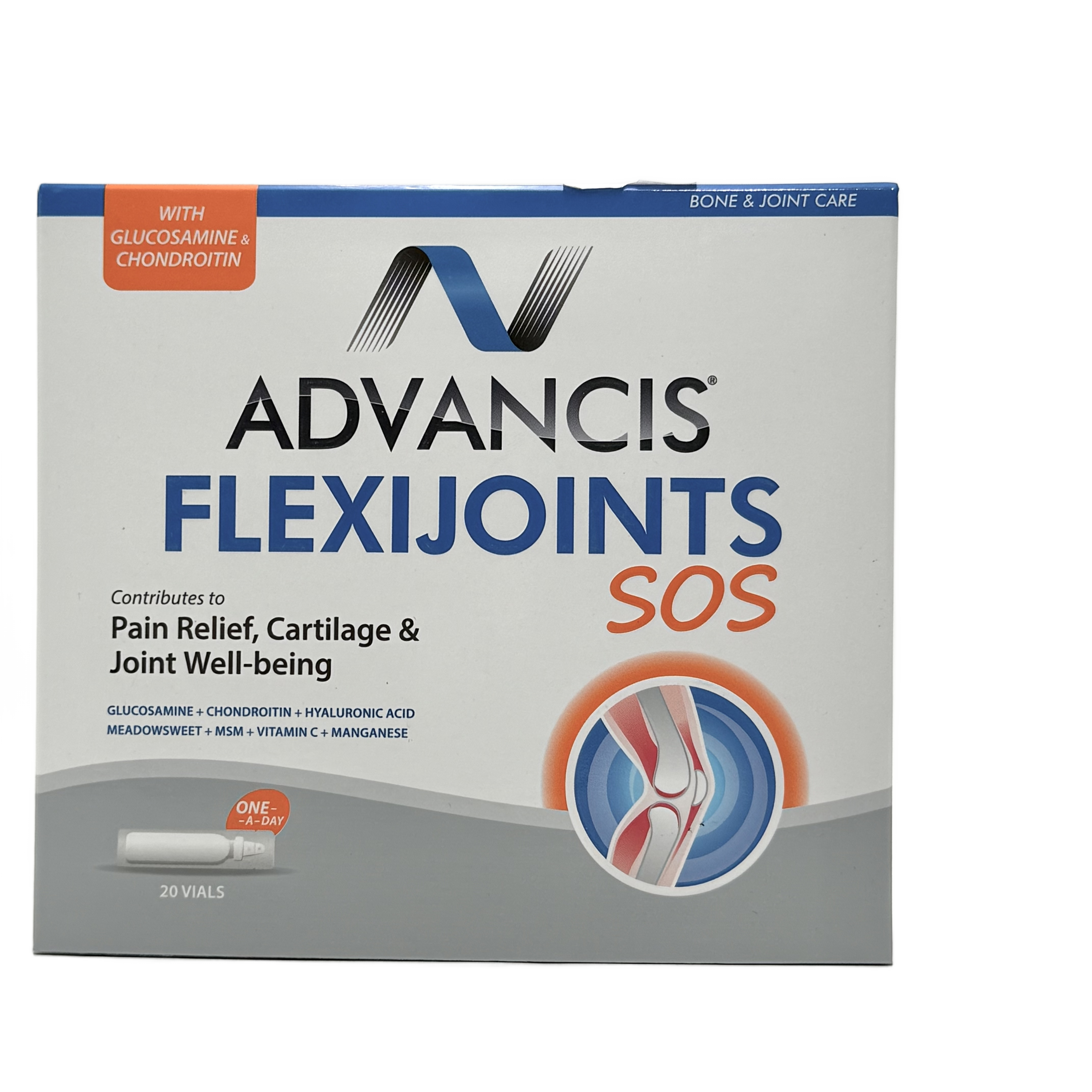Advancis Flexijoints SOS 20 Vials - أدفانسيس فليكسي جوينتس SOS عبوات فموية 20 فيال