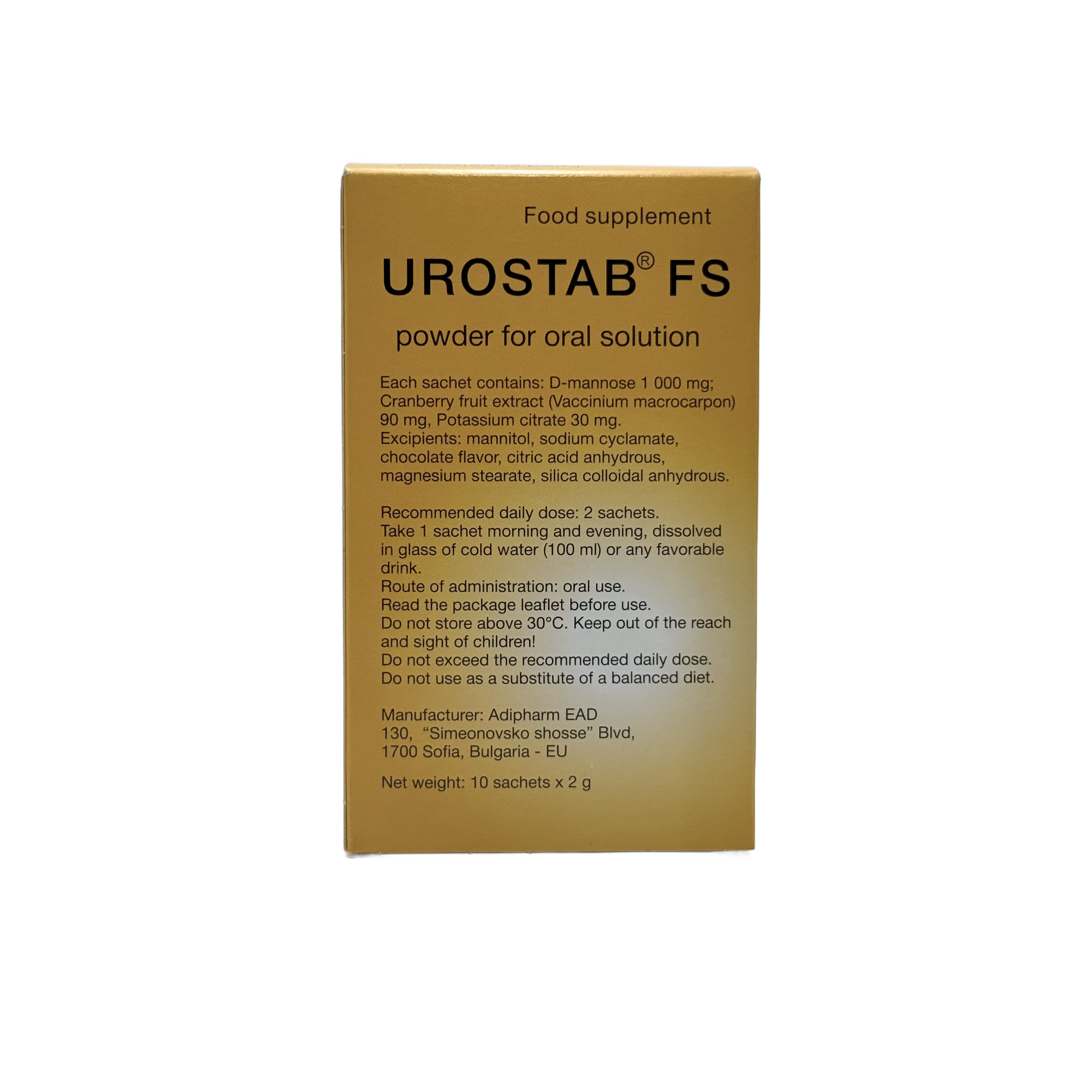 Urostab FS 10 Sachets - يورستاب إف إس 10 أكياس