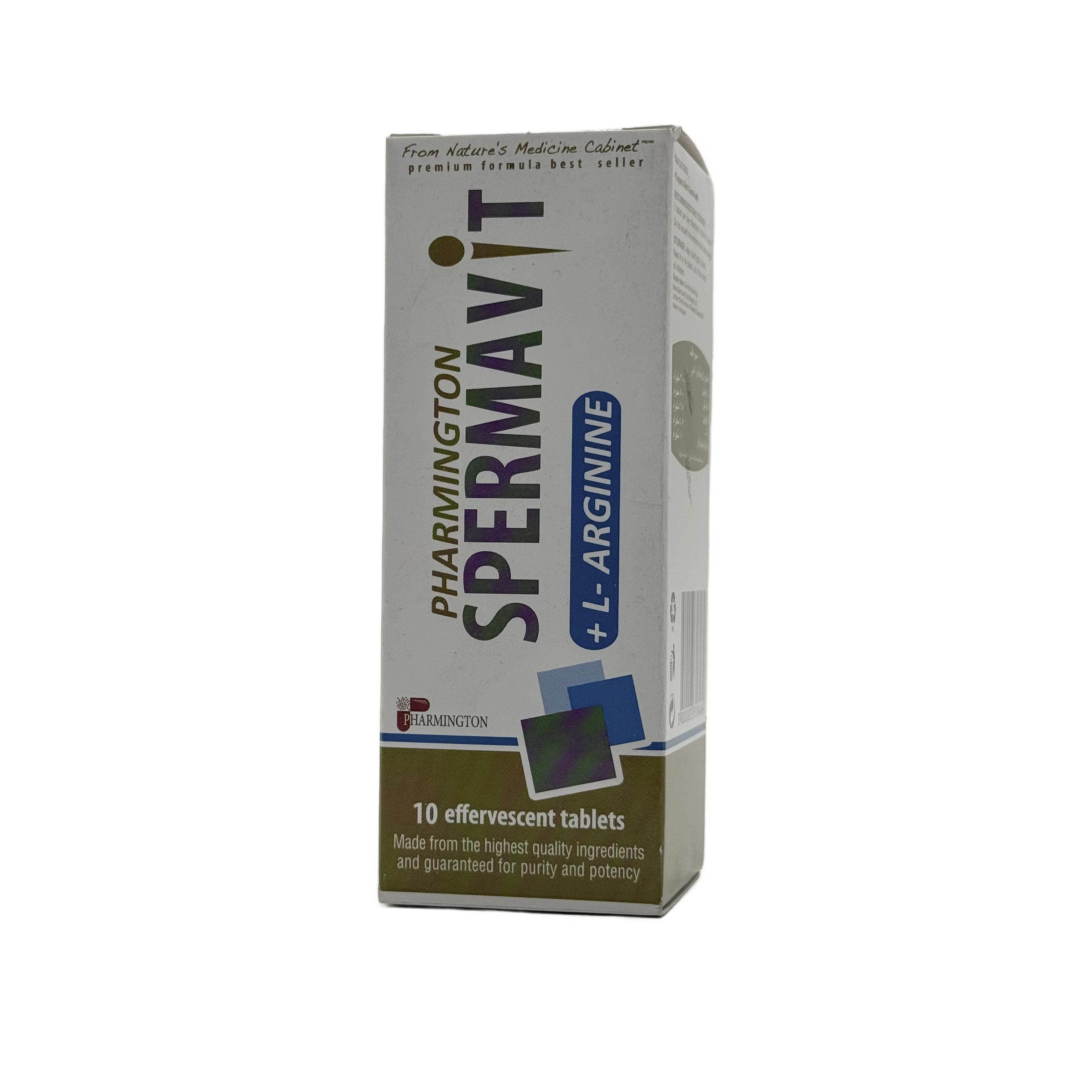 Pharmington Spermavit With Arginine 10 Effervescent Tablets - فارمينغتون سبيرمافيت مع أرجينين 10 أقراص فوارة