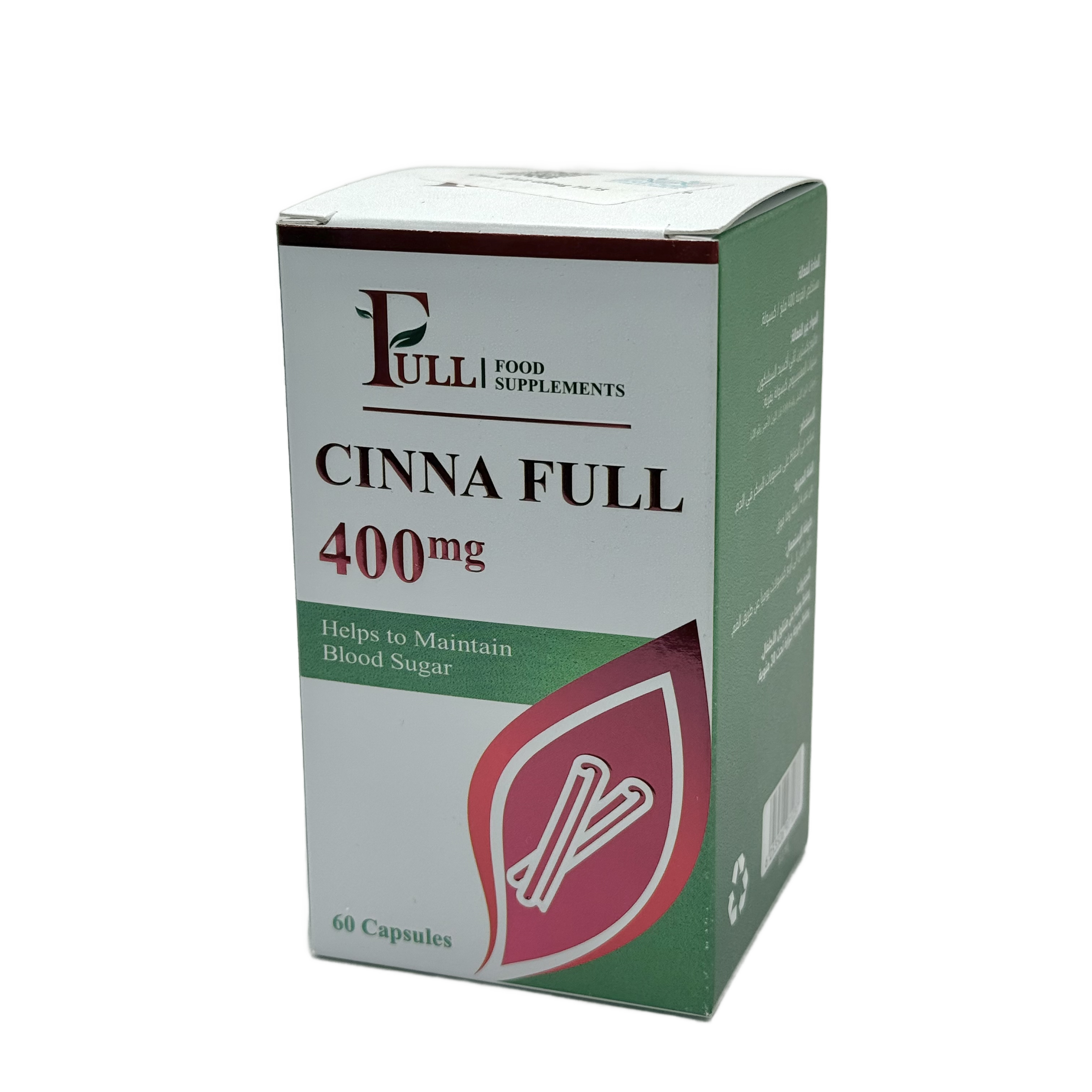 Full Cinna 400mg 60 Capsules - القرفة Full Cinna 400mg 60 Capsules