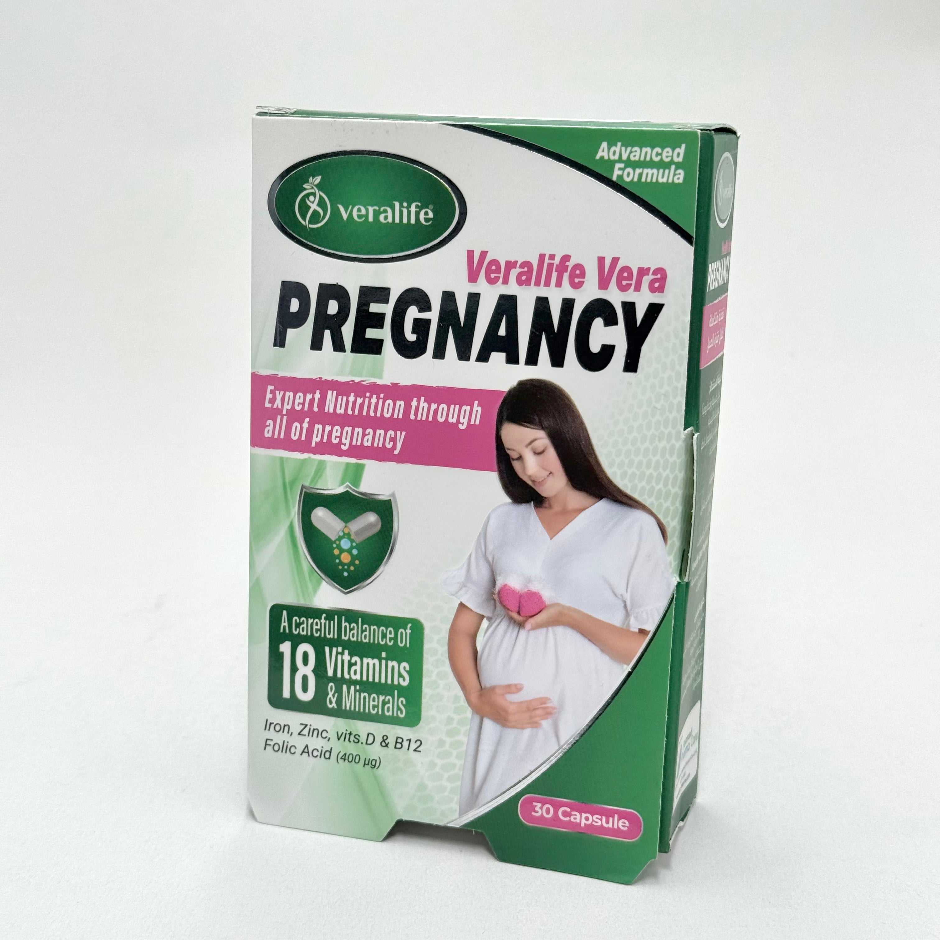 Veralife Vera Pregnancy Vitamins 30 Tablets - فيرالايف فيرا برغنانسي فيتامينز 30 قرص