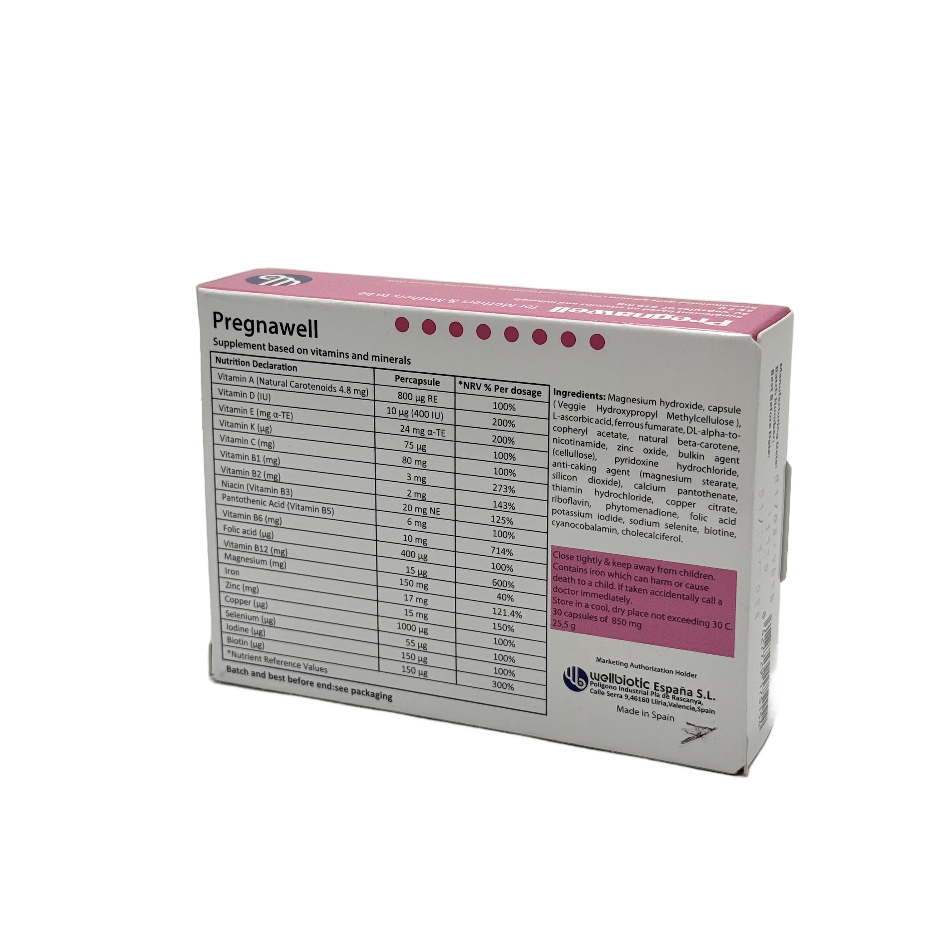 Pregnawell 30 Capsules -  بريجناويل 30 كبسولة