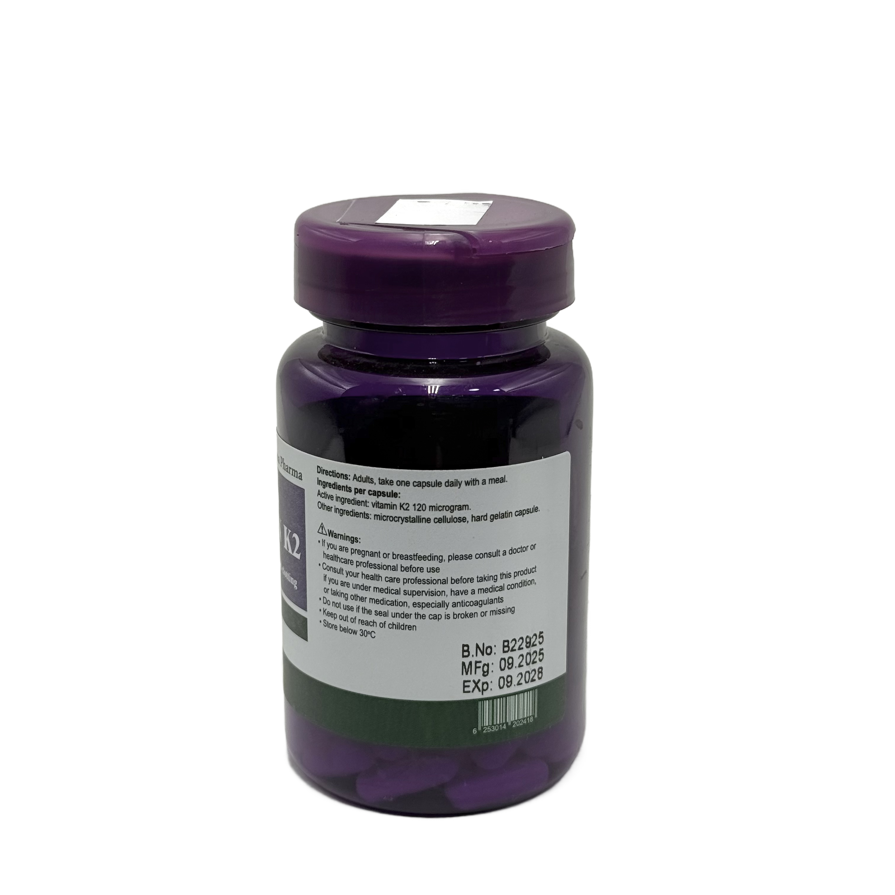 Sana Vitamin K2 120mcg 60 Capsules - سنا فيتامين ك2 120 مكروغرام 60 كبسولة