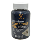 Vita Joy Premium Cod Liver Oil 120 Capsules فيتا جوي بريميوم كود ليفر أويل 120 كبسولة