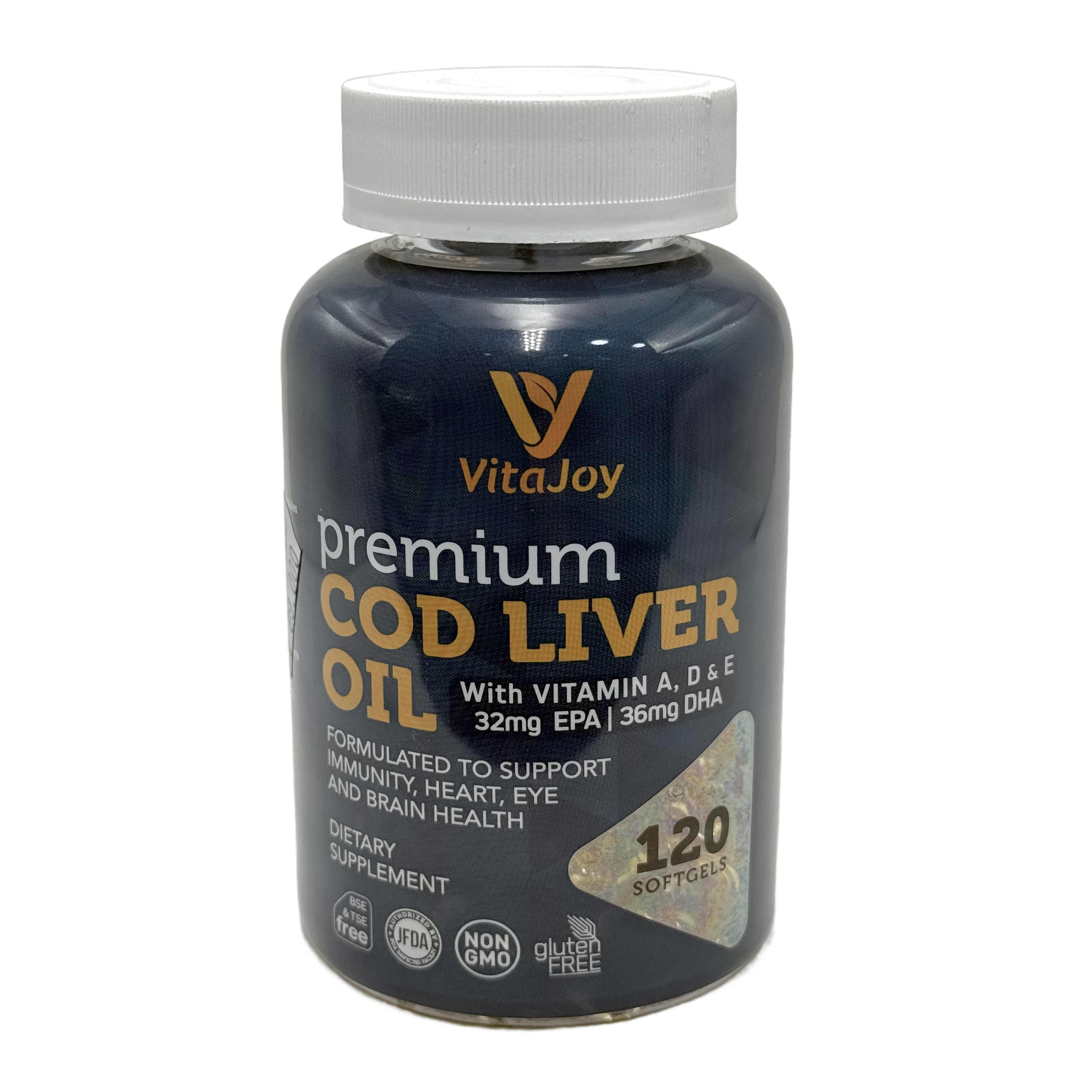 Vita Joy Premium Cod Liver Oil 120 Capsules فيتا جوي بريميوم كود ليفر أويل 120 كبسولة