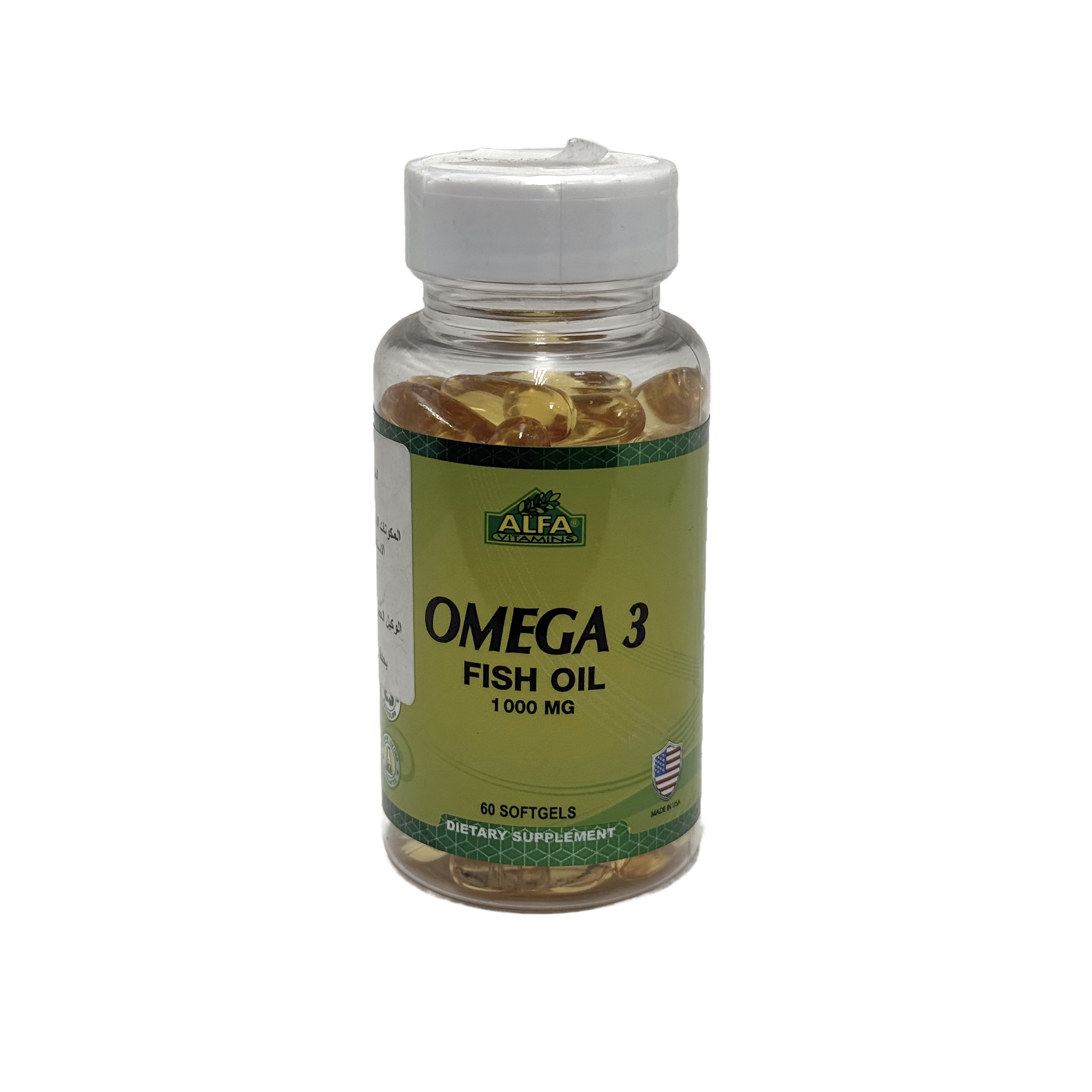 Alfa Omega 3 Fish Oil 1000mg 60 Tablets - ألفا أوميغا 3 زيت السمك 1000 ملغ 60 قرص