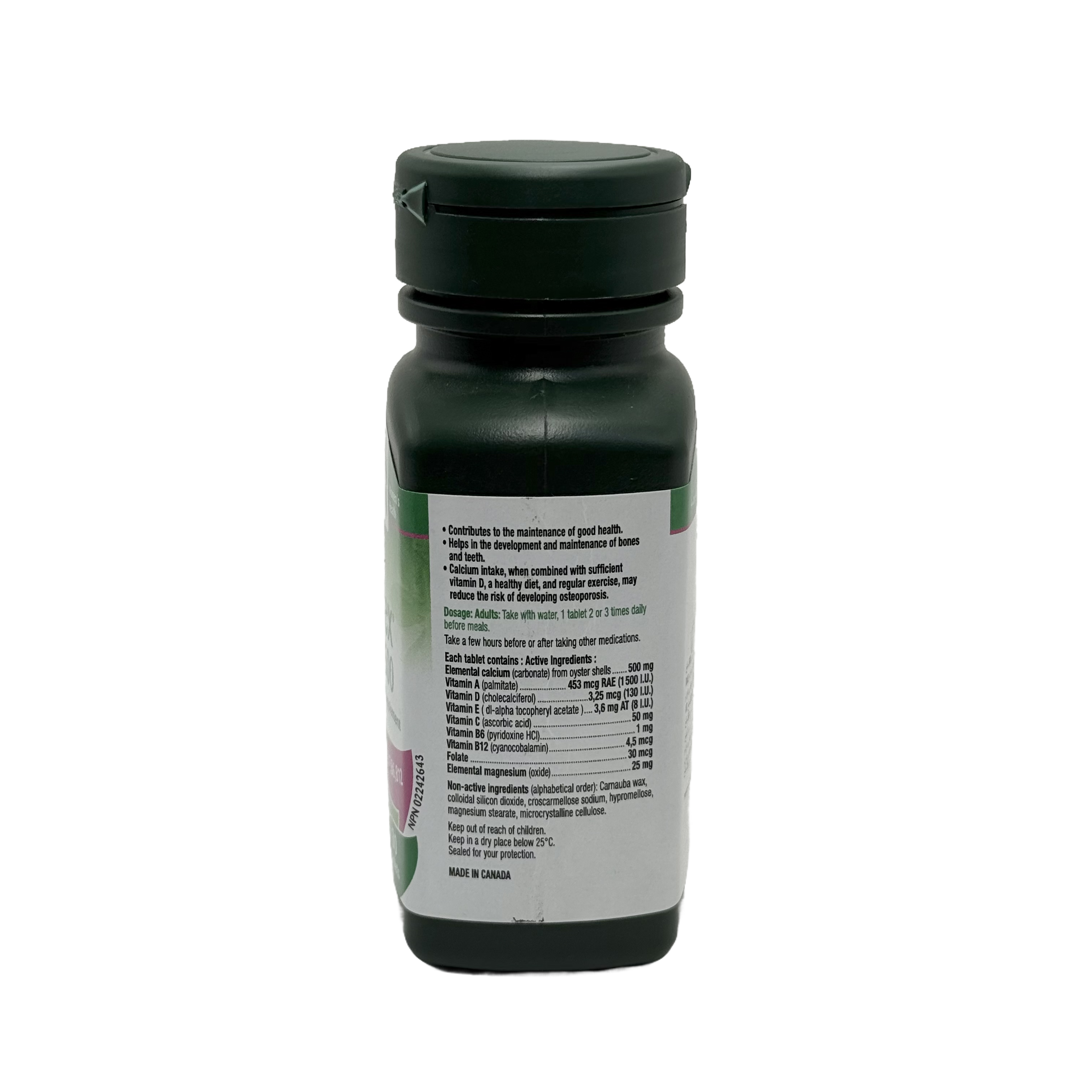 Adrien Gagnon Feminex Calcium 500mg 100 Tablets - أدريان غانيون فيمينكس كالسيوم 500 ملغ 100 قرص