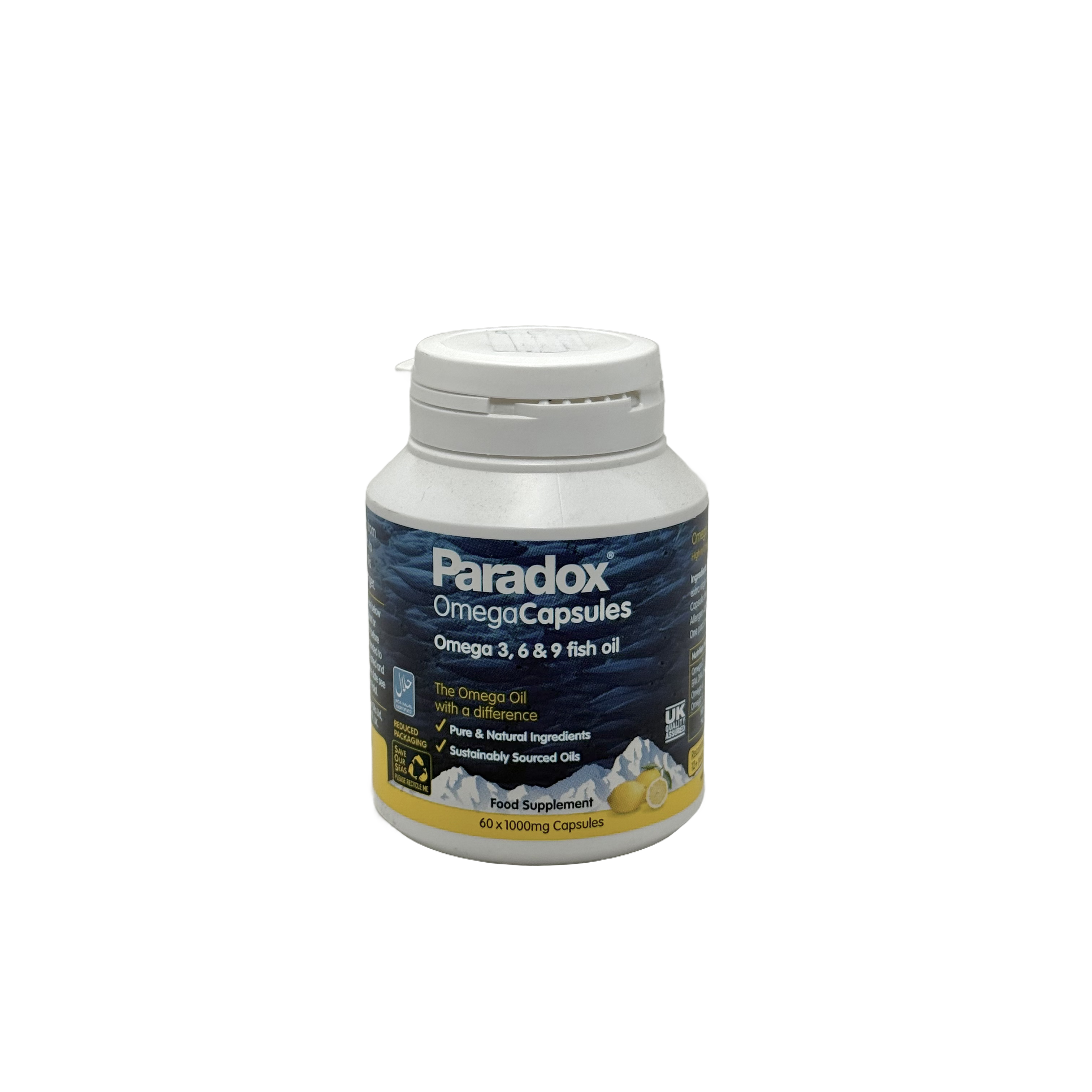Paradox Omega 3-6-9 1000 mg 60 Capsules - بارادوكس أوميغا ٣-٦-٩ ١٠٠٠ ملغ ٦٠ كبسولة