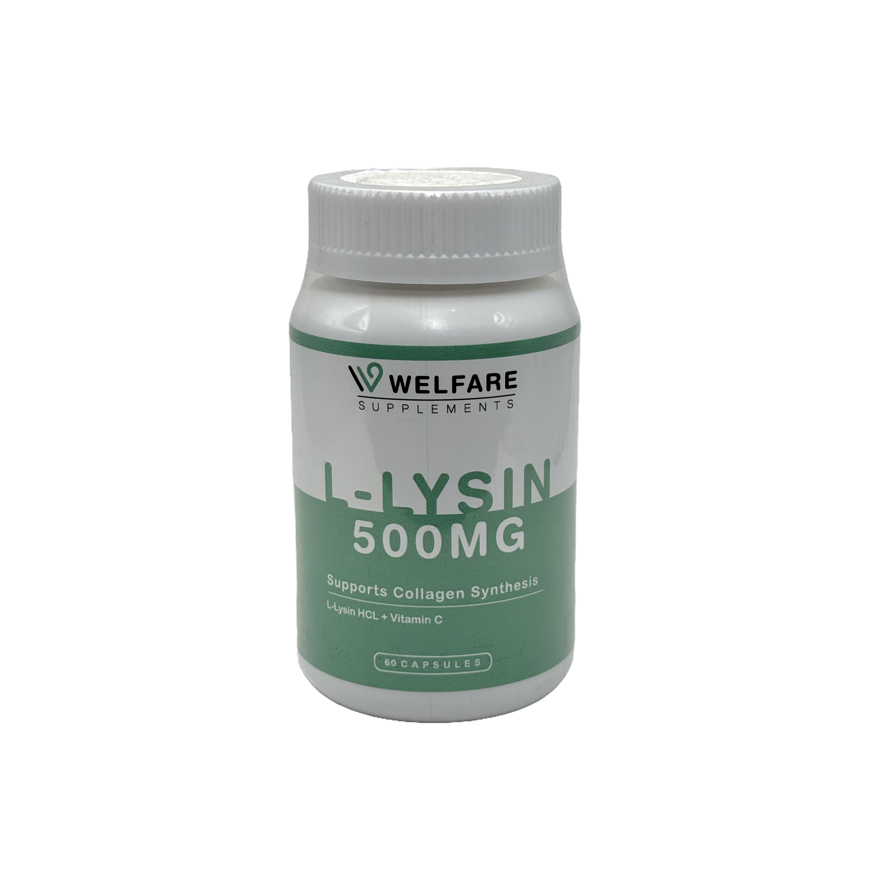 Welfare L-Lysine 500mg 60 Capsules - ويلفير إل-لايسين ٥٠٠ ملغ ٦٠ كبسولة