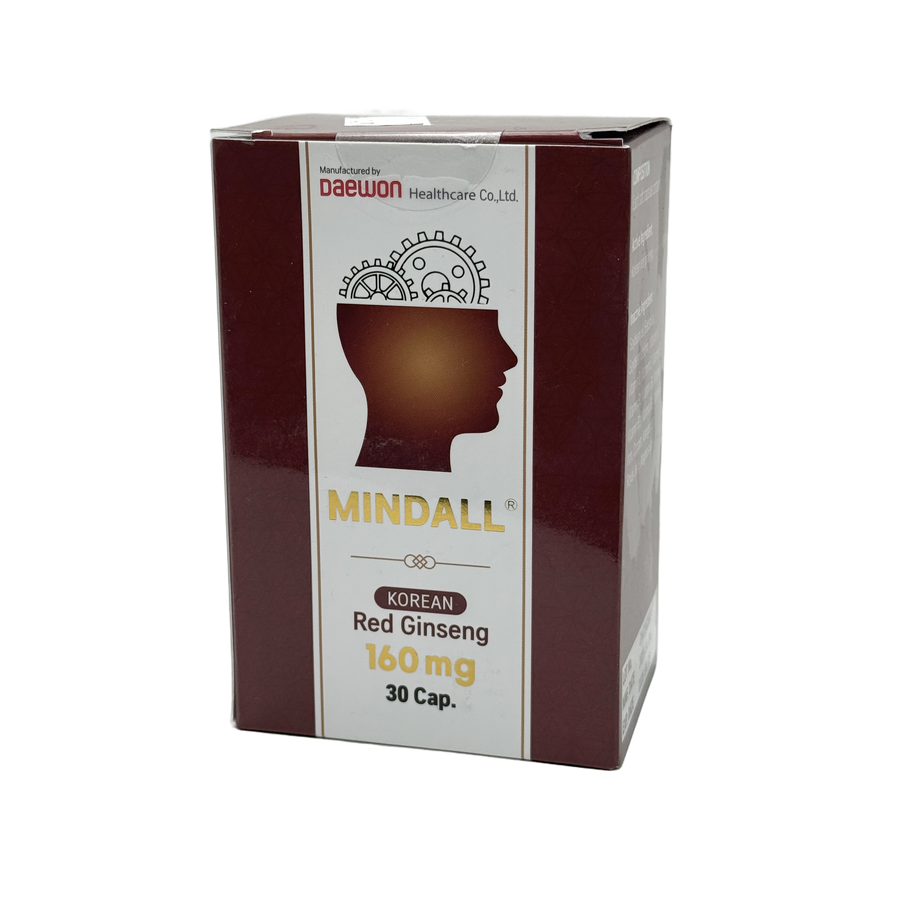 MINDALL with Korean Red Ginseng 160mg 30 Capsules - مايندول مع الجنسنغ الأحمر الكوري ١٦٠ ملغ ٣٠ كبسولة