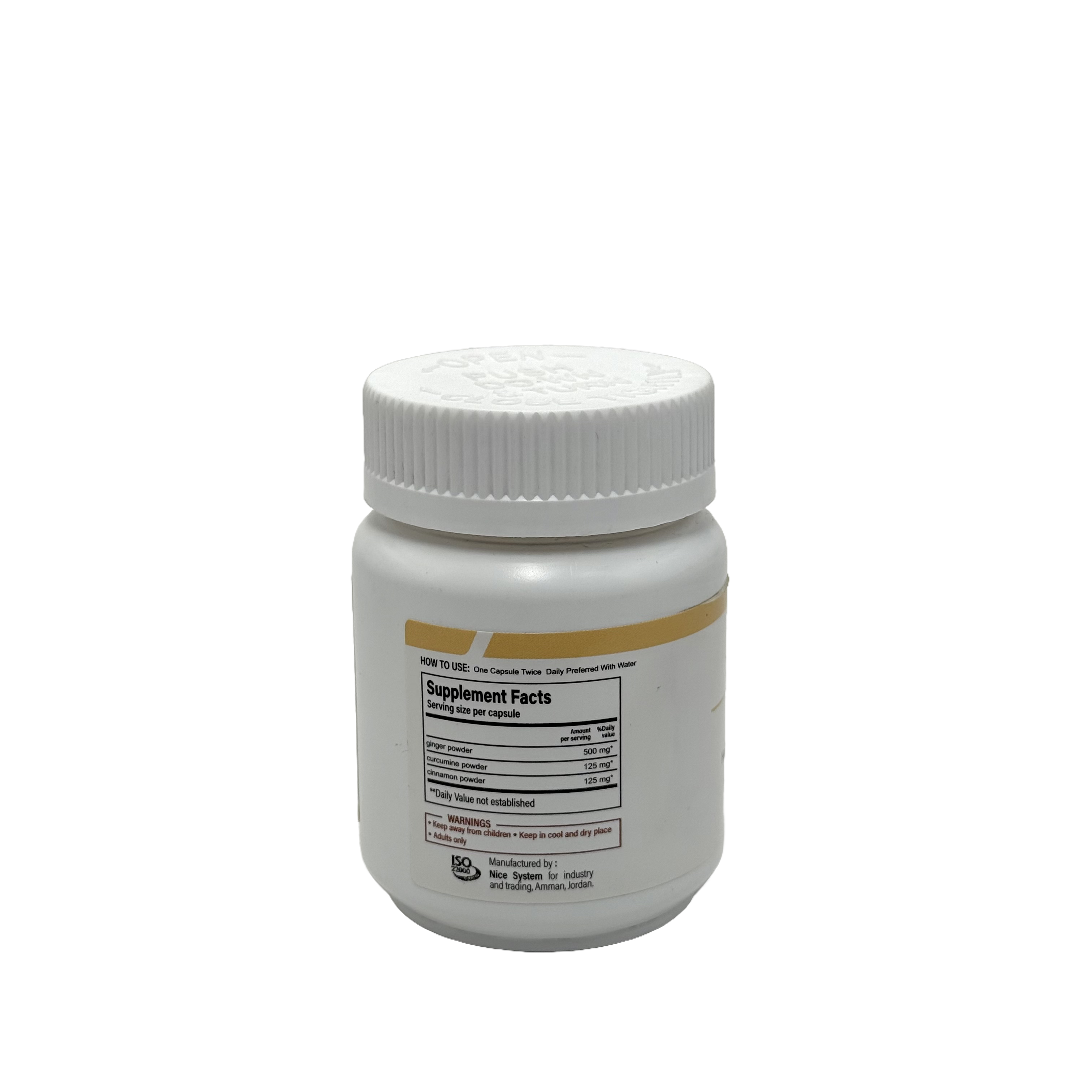 Nice Ginger Plus 750mg 60 Capsules - نايس جينجر بلس 750 ملغ 60 كبسولة