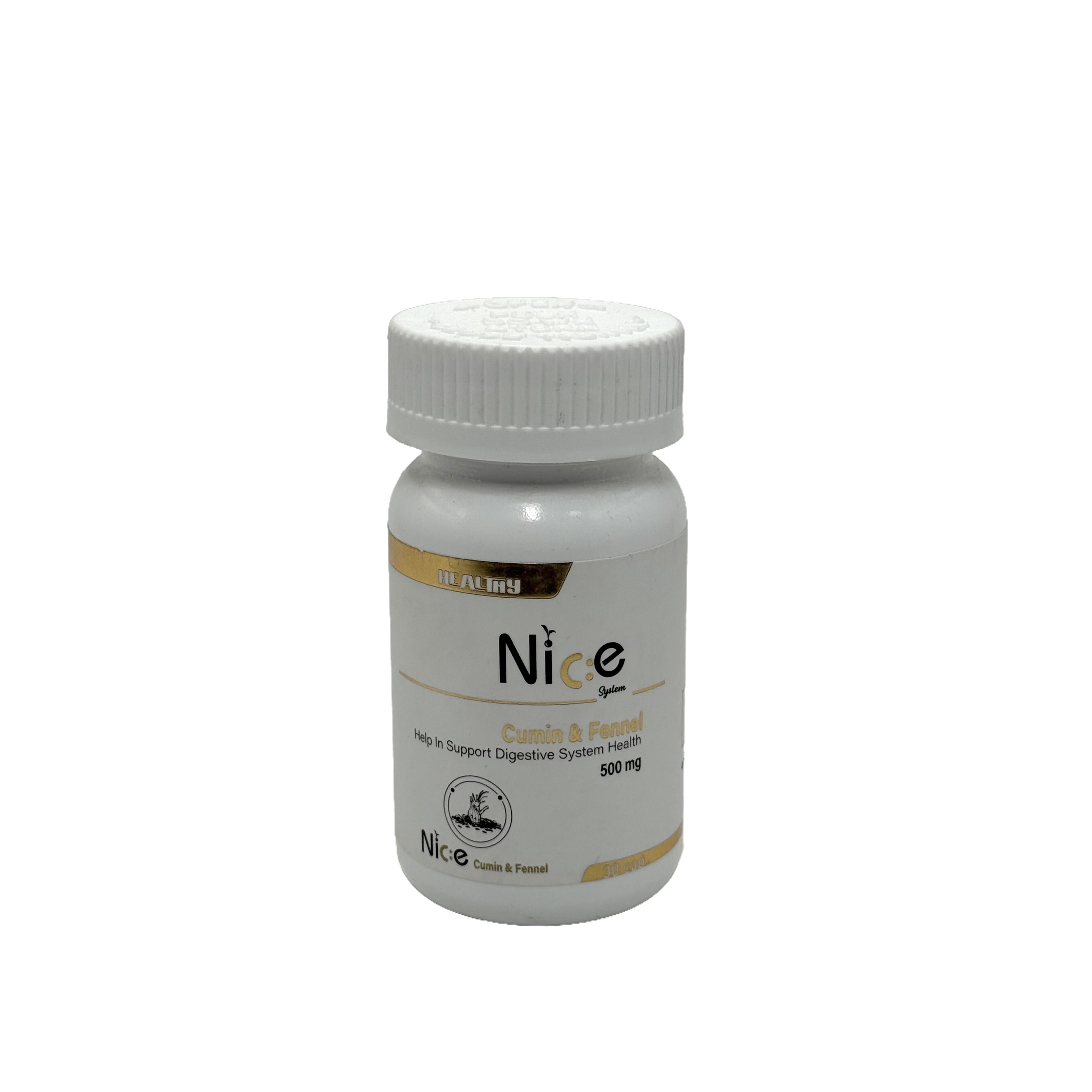 nice cumin & fennel 500mg 60 capsules - نايس كمون وشومر 500 ملغ 60 كبسولة
