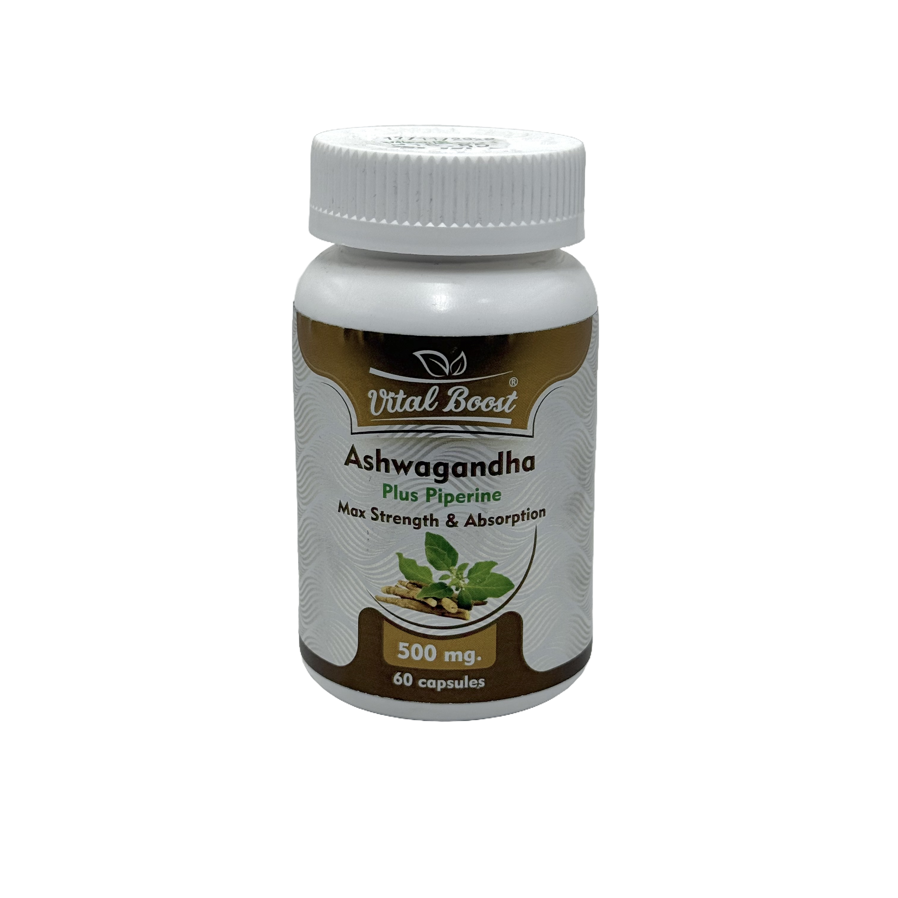 Vital Boost Ashwagandha 500mg 60 Capsules - فايتال بوست أشواغاندا 500 ملغ 60 كبسولة