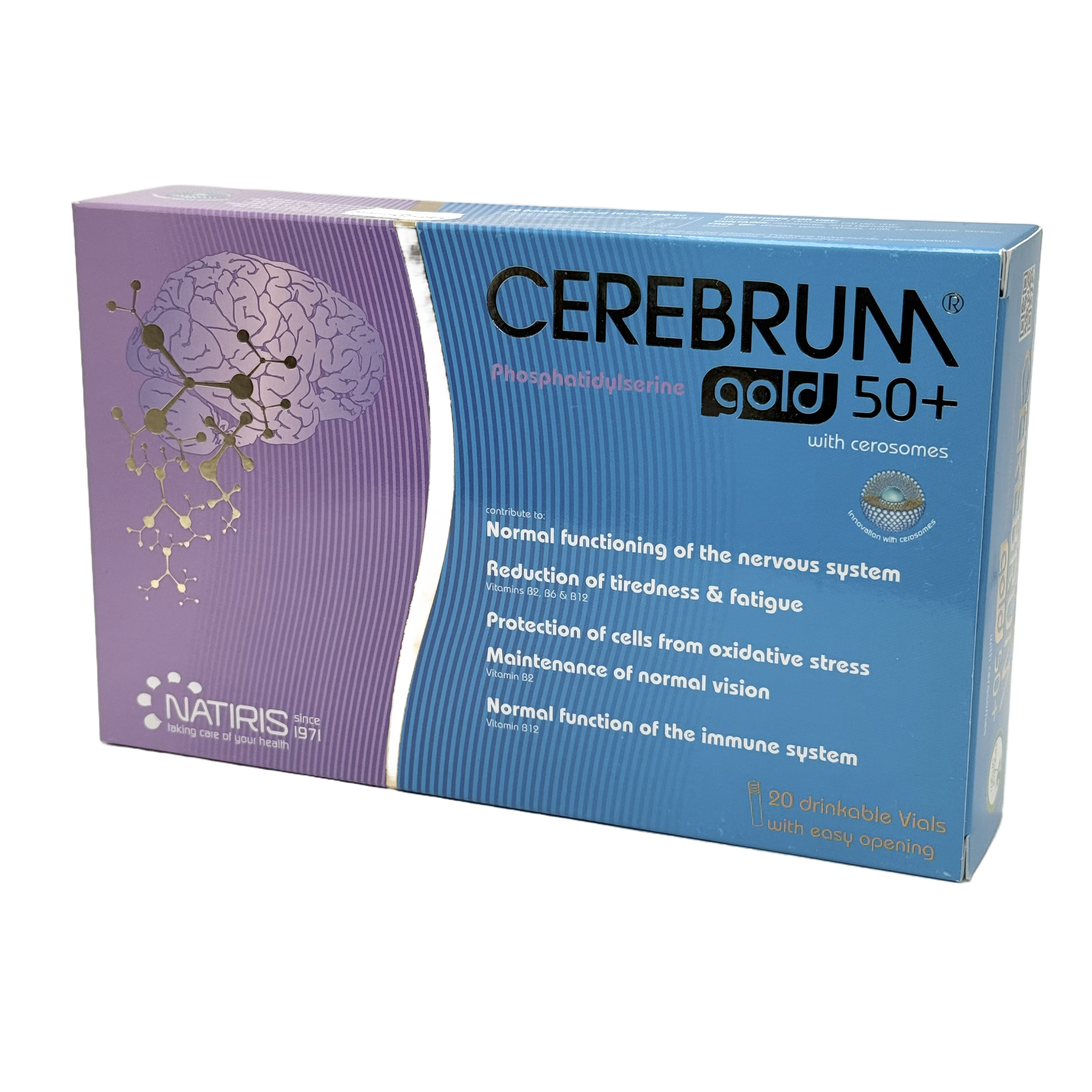 Cerebrum Gold 50+ 20 Vials - سيريبرم جولد 50 بلس 20 قارورة