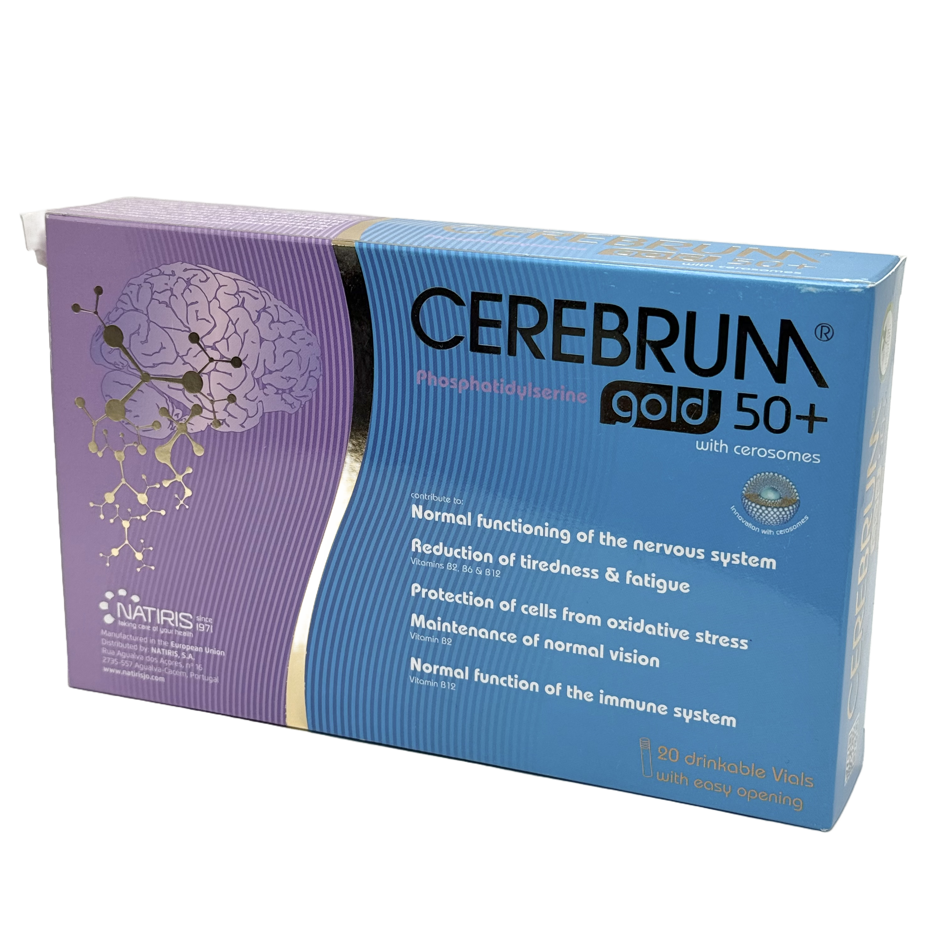Cerebrum Gold 50+ 20 Vials - سيريبرم جولد 50 بلس 20 قارورة