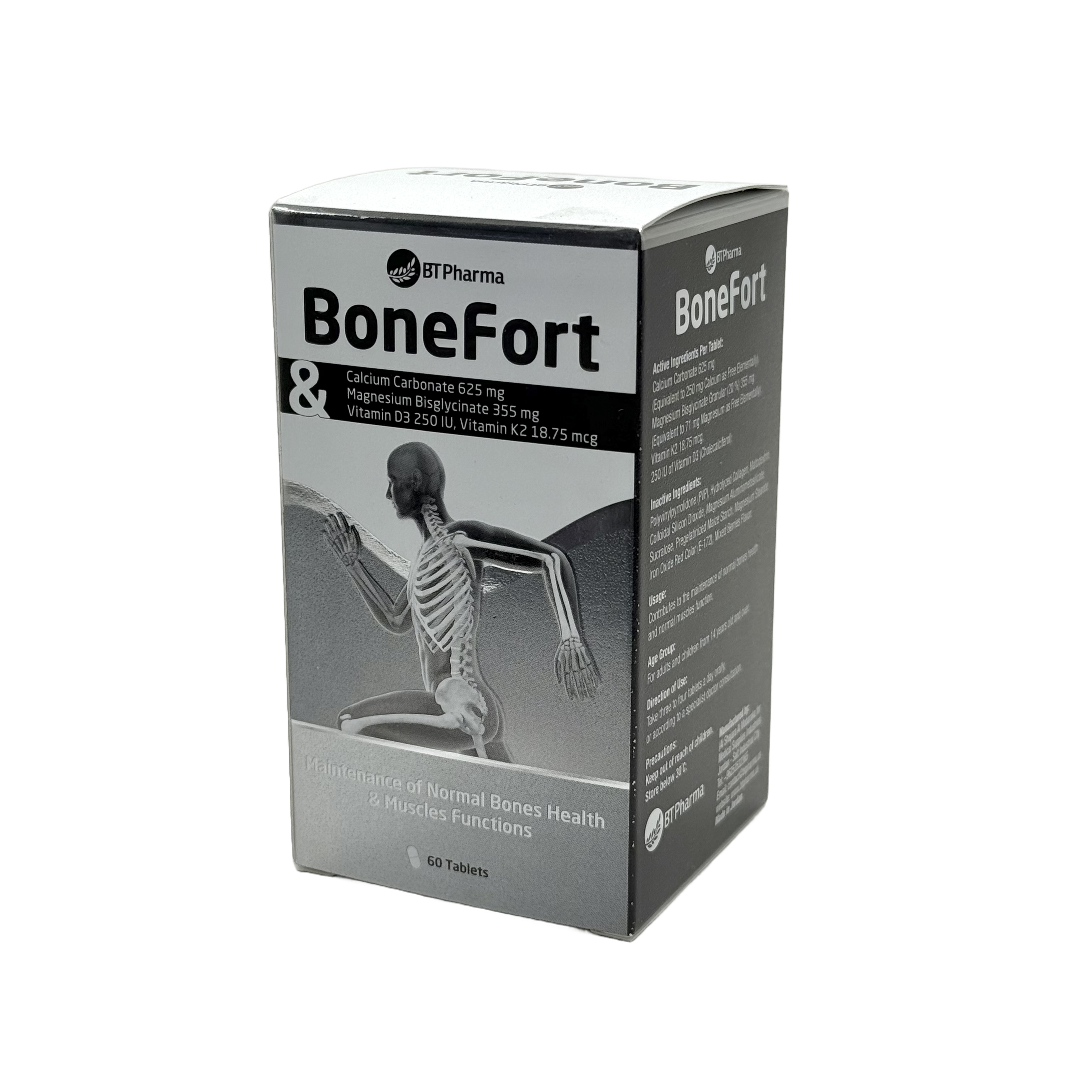 BT Pharma Bone Fort 60 Tablets - بي تي فارما بون فورت 60 قرص