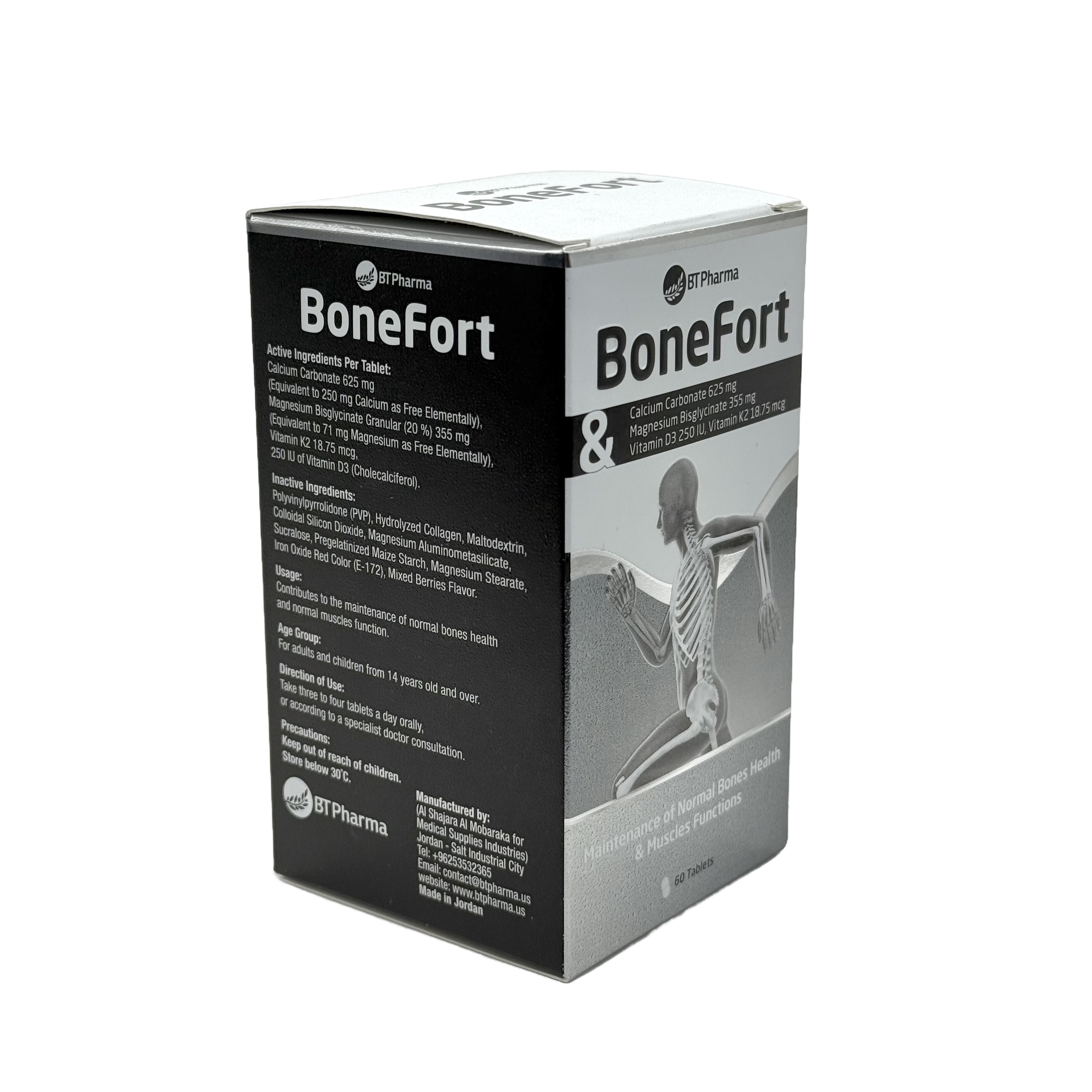 BT Pharma Bone Fort 60 Tablets - بي تي فارما بون فورت 60 قرص