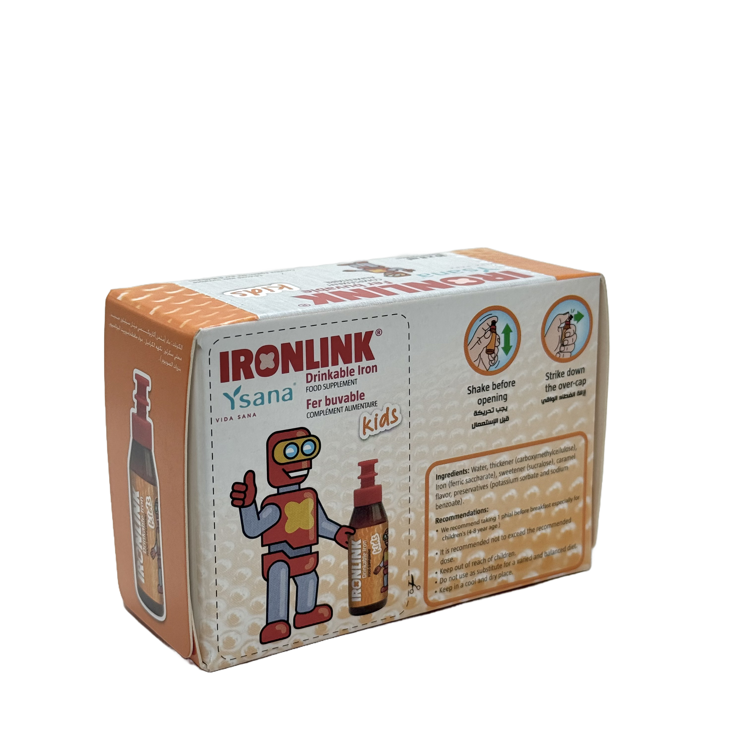 Ironlink Kids Iron Drinkable 10 Ampules - ايرون لينك للأطفال أمبولات شرب 10 قطع
