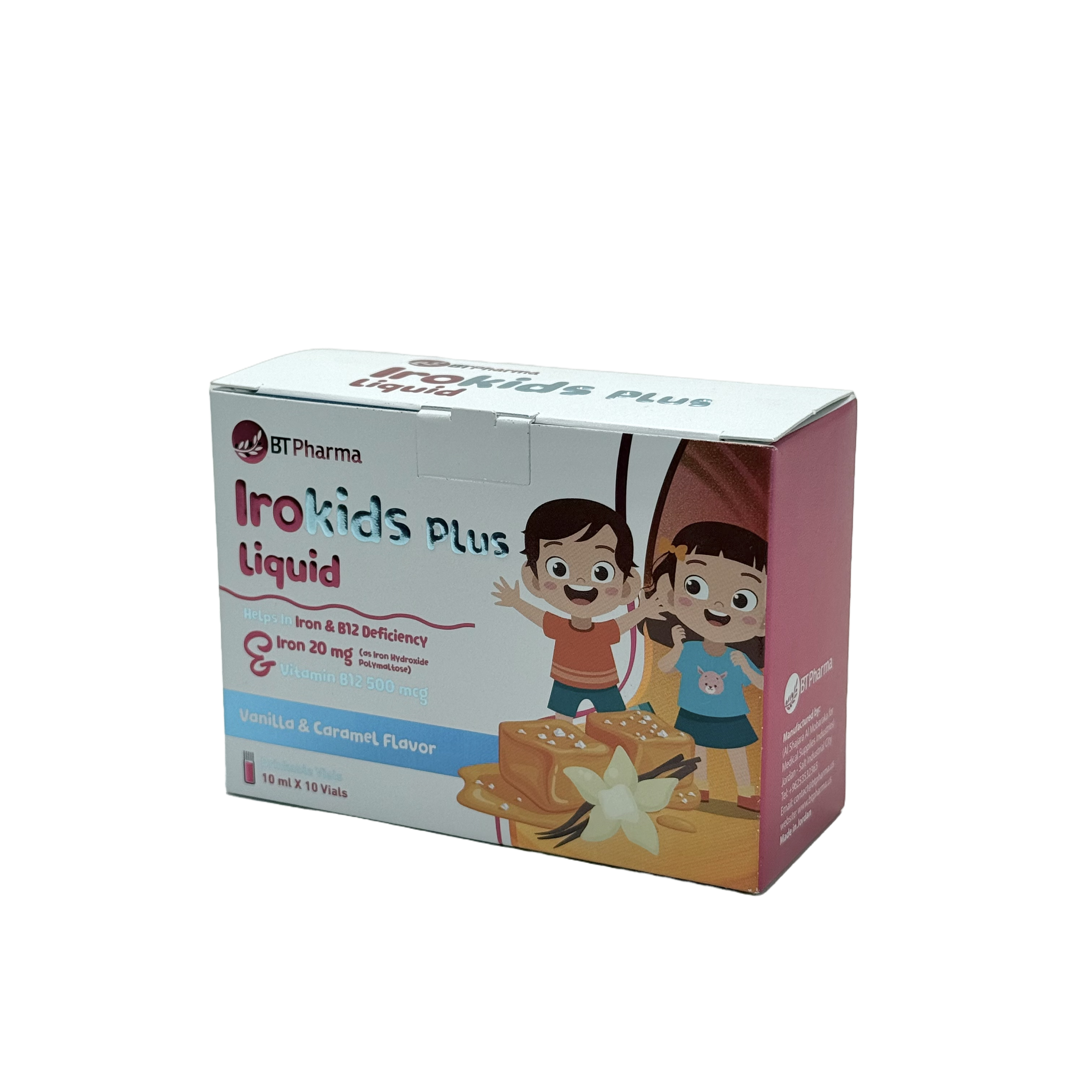 BT Pharma Iro Kids Plus Drinkable Iron 10 Vials - بي تي فارما إيرو كيدز بلس حديد للأطفال 10 فيال