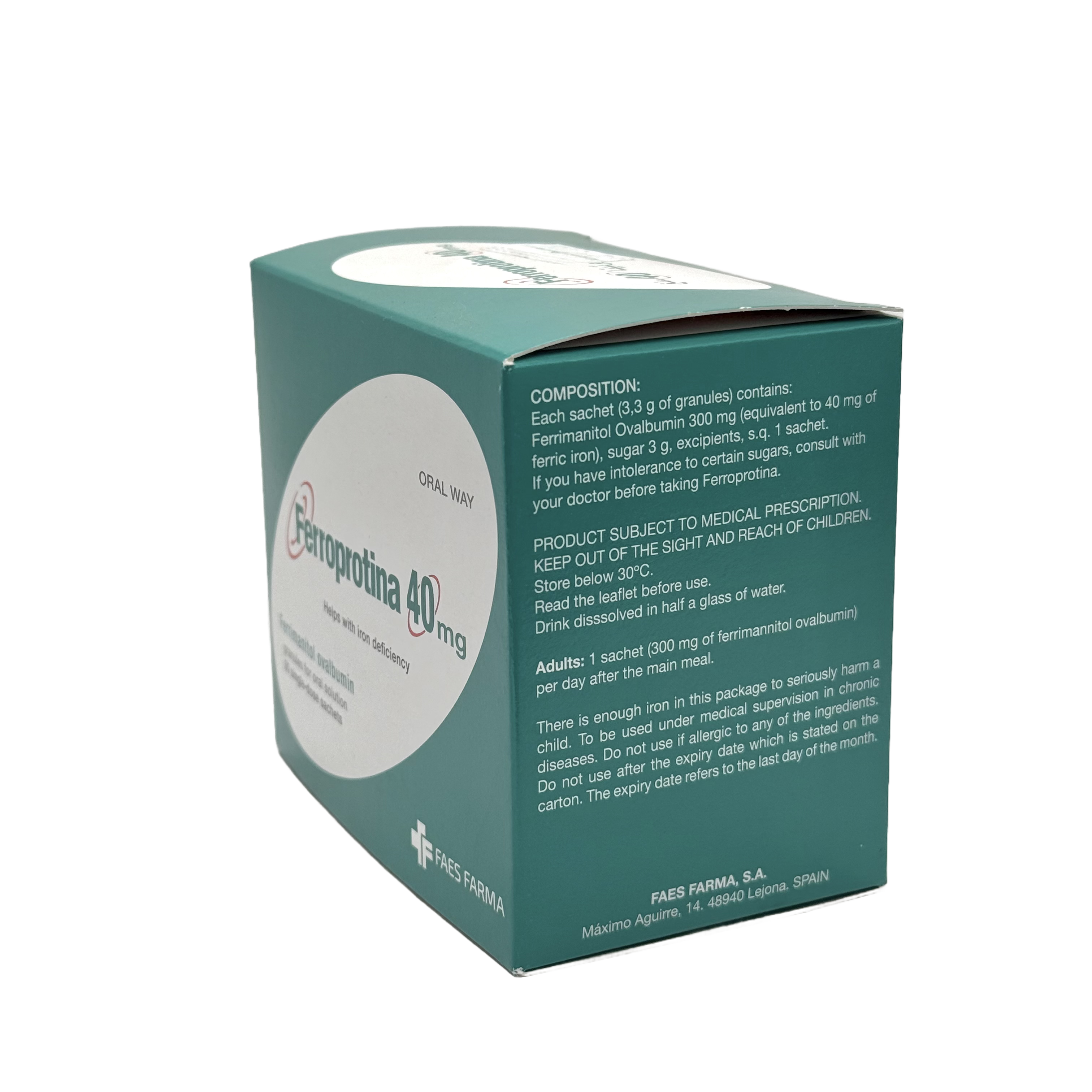 Ferroprotina 40mg 30 Sachets - فيروبروتينا 40 ملغ 30 كيس