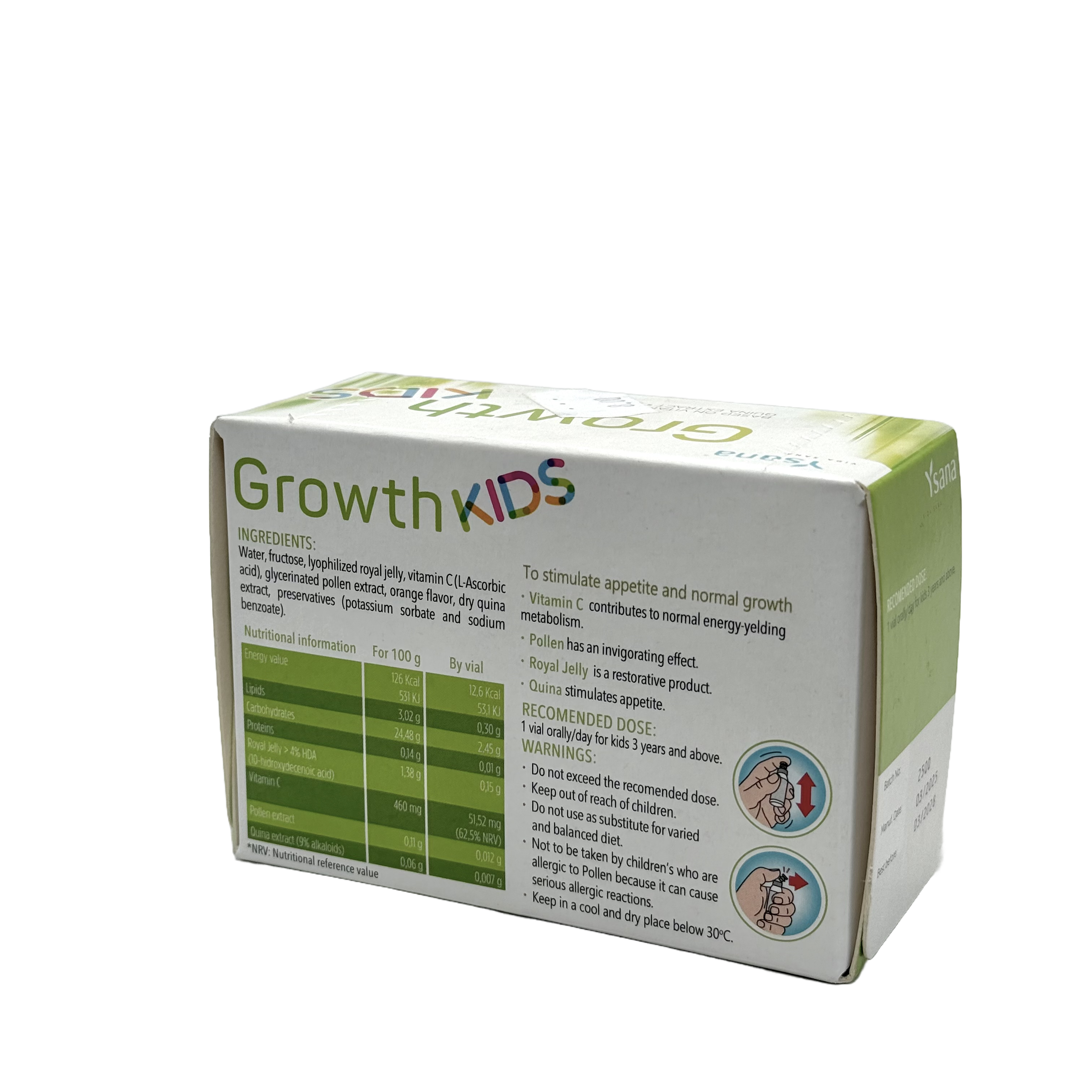 Ysana Growth Kids 10 Drinkable Vials - يسانا جروث كيدز 10 فيال للشرب