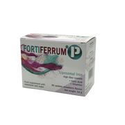 Fortiferrum P Liposomal Iron Strawberry 30 Sachets - فورتي فيروم بي ليبوزومال آيرون بنكهة الفراولة 30 كيس