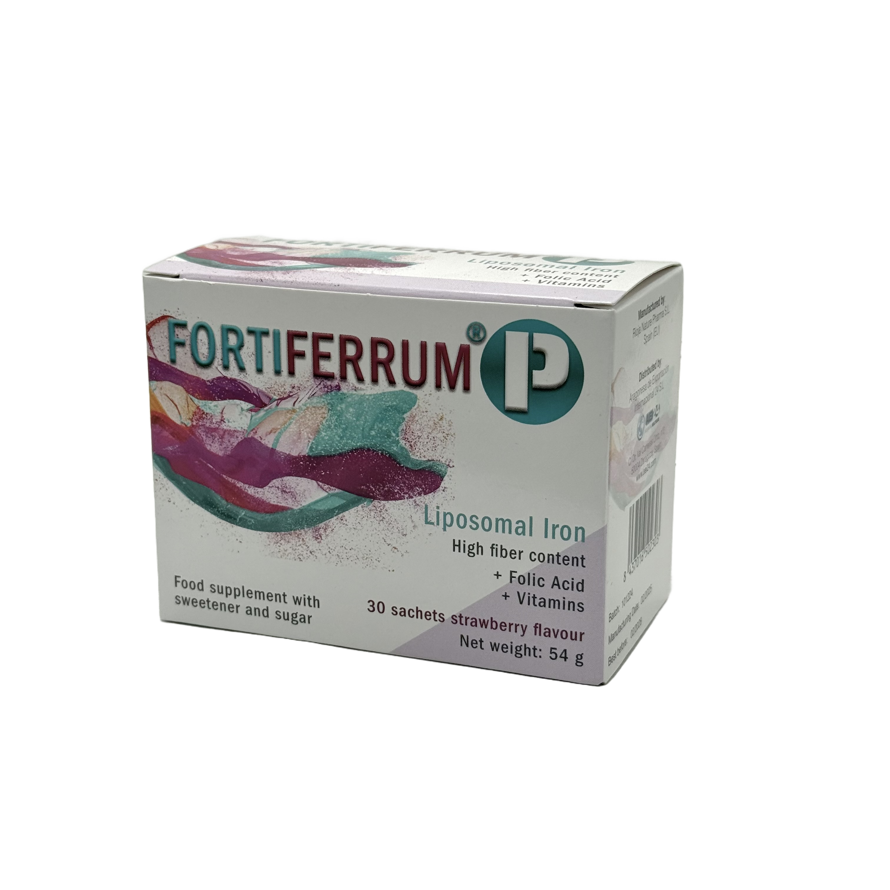 Fortiferrum P Liposomal Iron Strawberry 30 Sachets - فورتي فيروم بي ليبوزومال آيرون بنكهة الفراولة 30 كيس