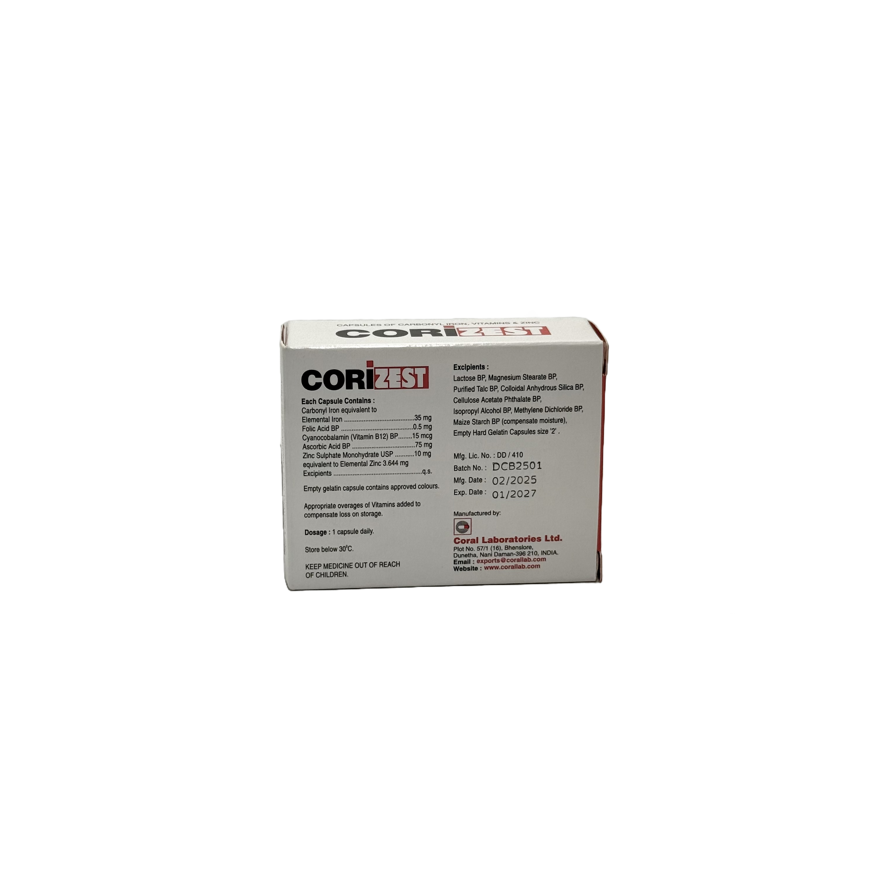 Corizest 30 Capsules - كوريزست 30 كبسولة