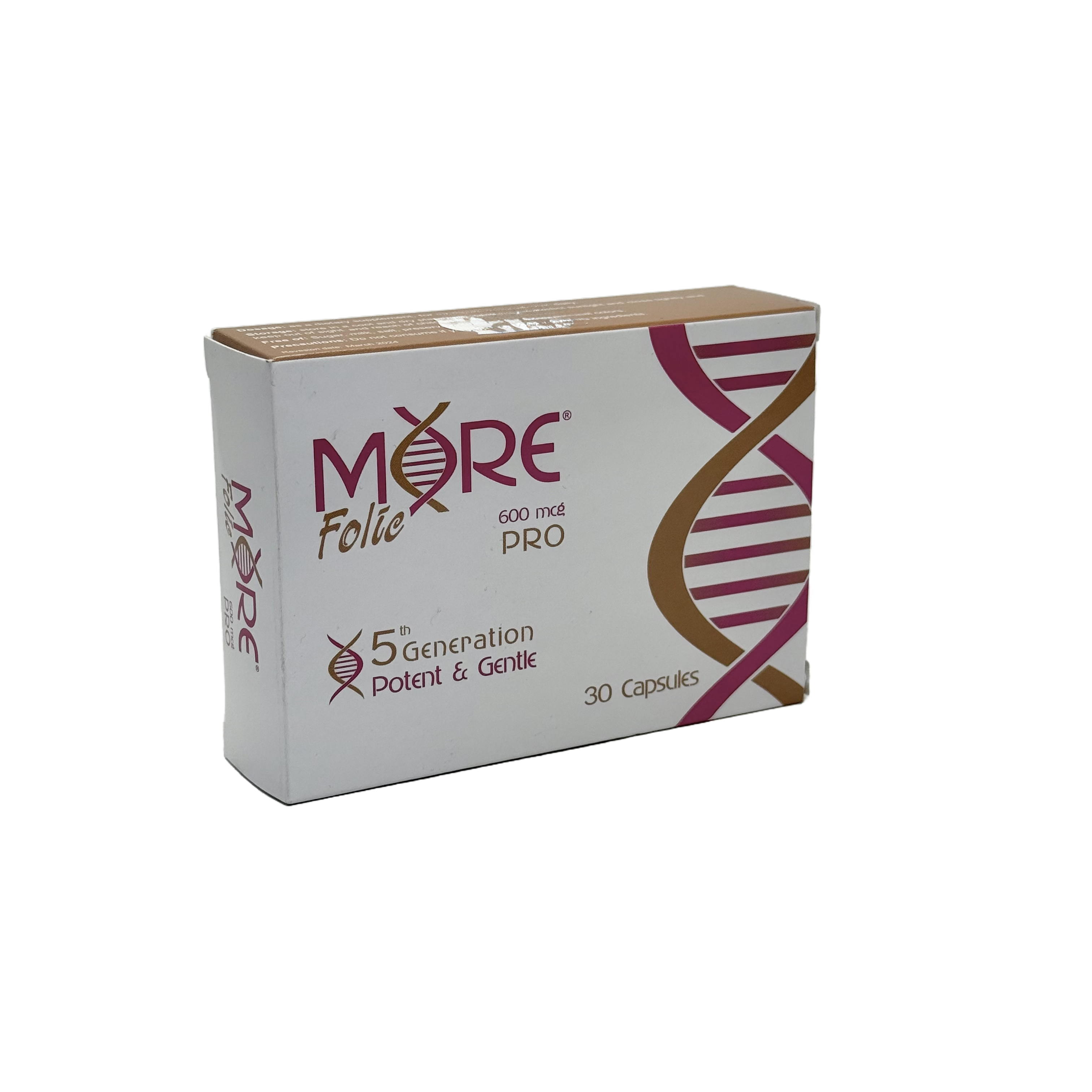 More Folic Acid 600mcg 30 Capsules - مور فوليك أسيد 600 مكغ 30 كبسولة